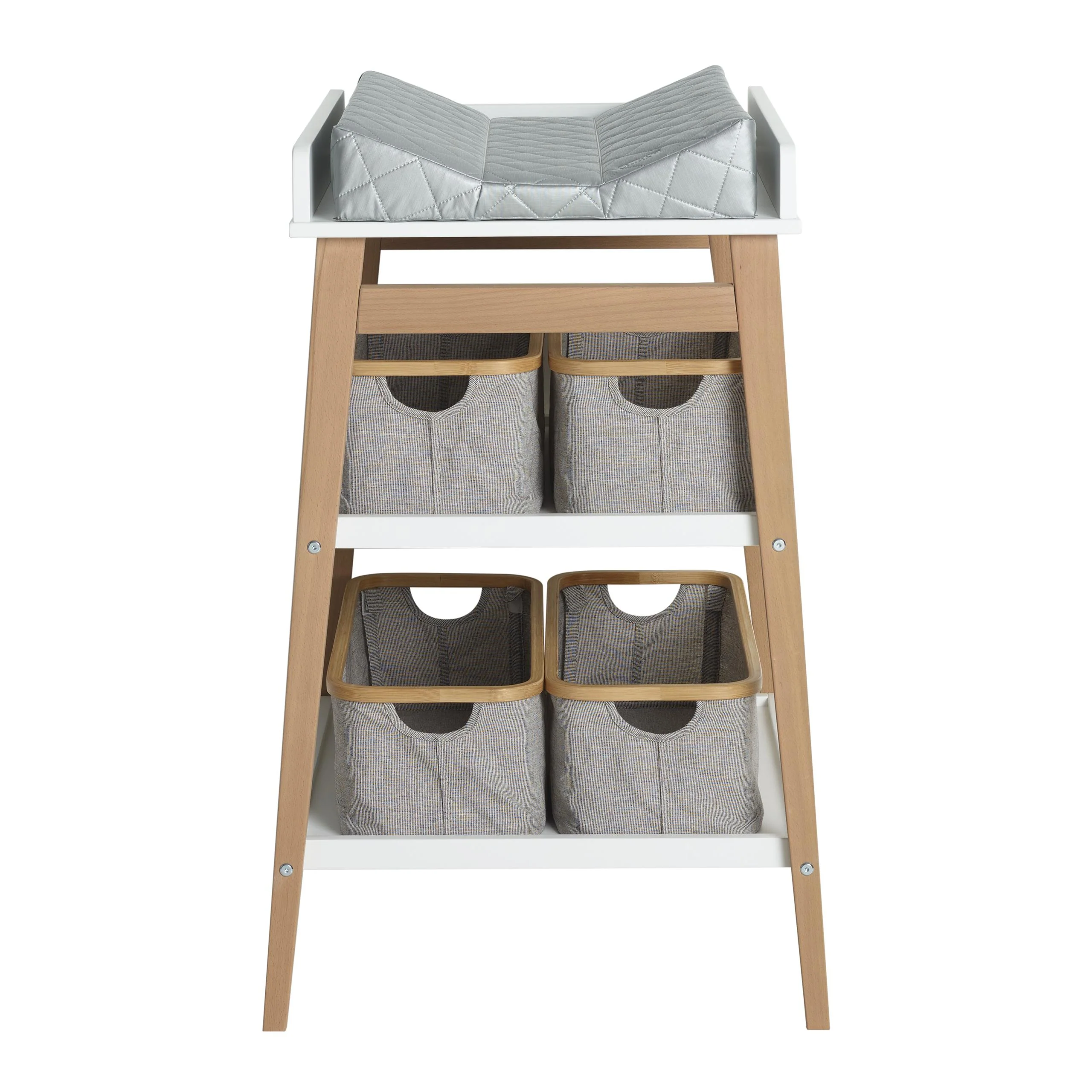 Hip Wooden Changing Table (White/Natural) - Image 6