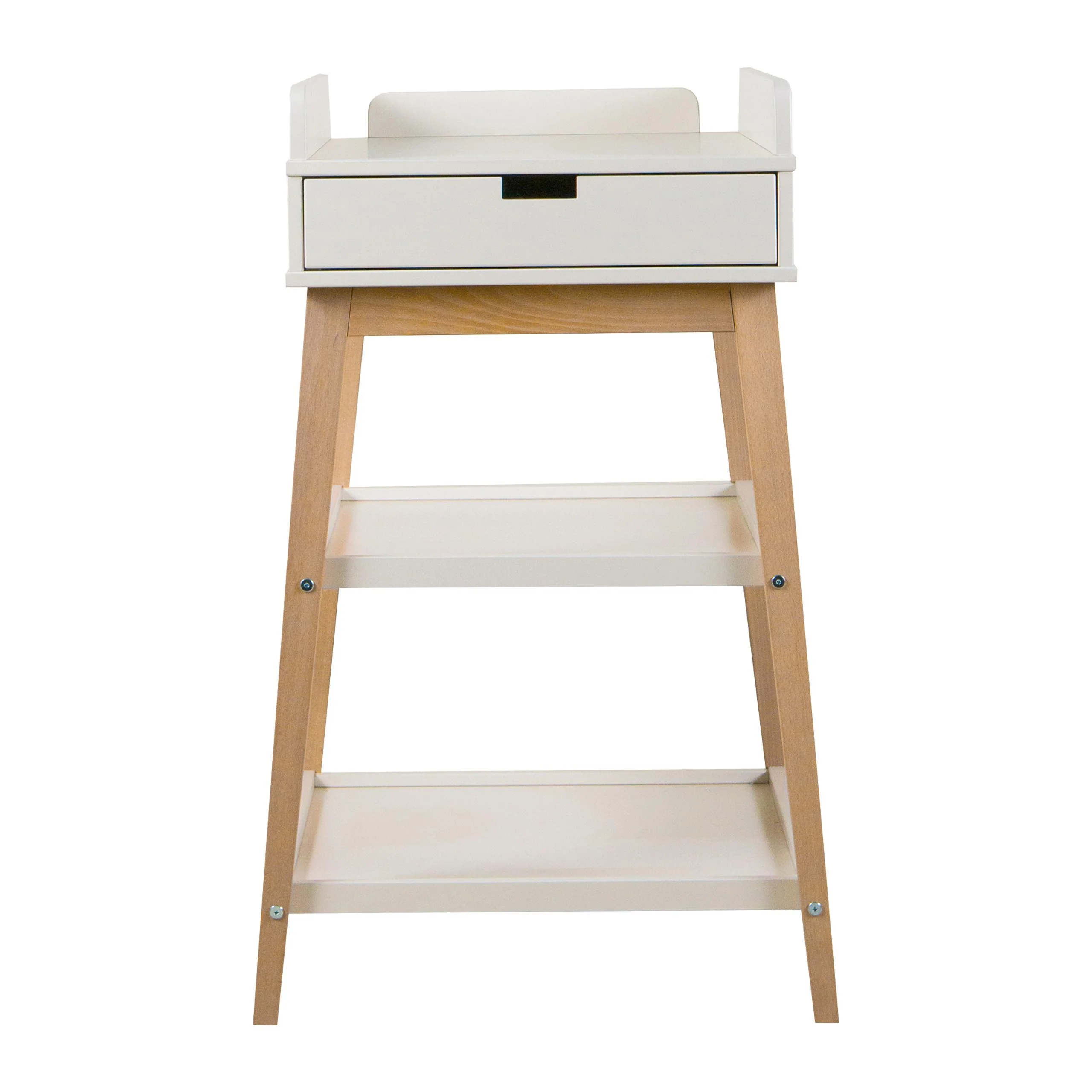 Hip Wooden Changing Table with Drawer (Clay/Natural) - Image 2