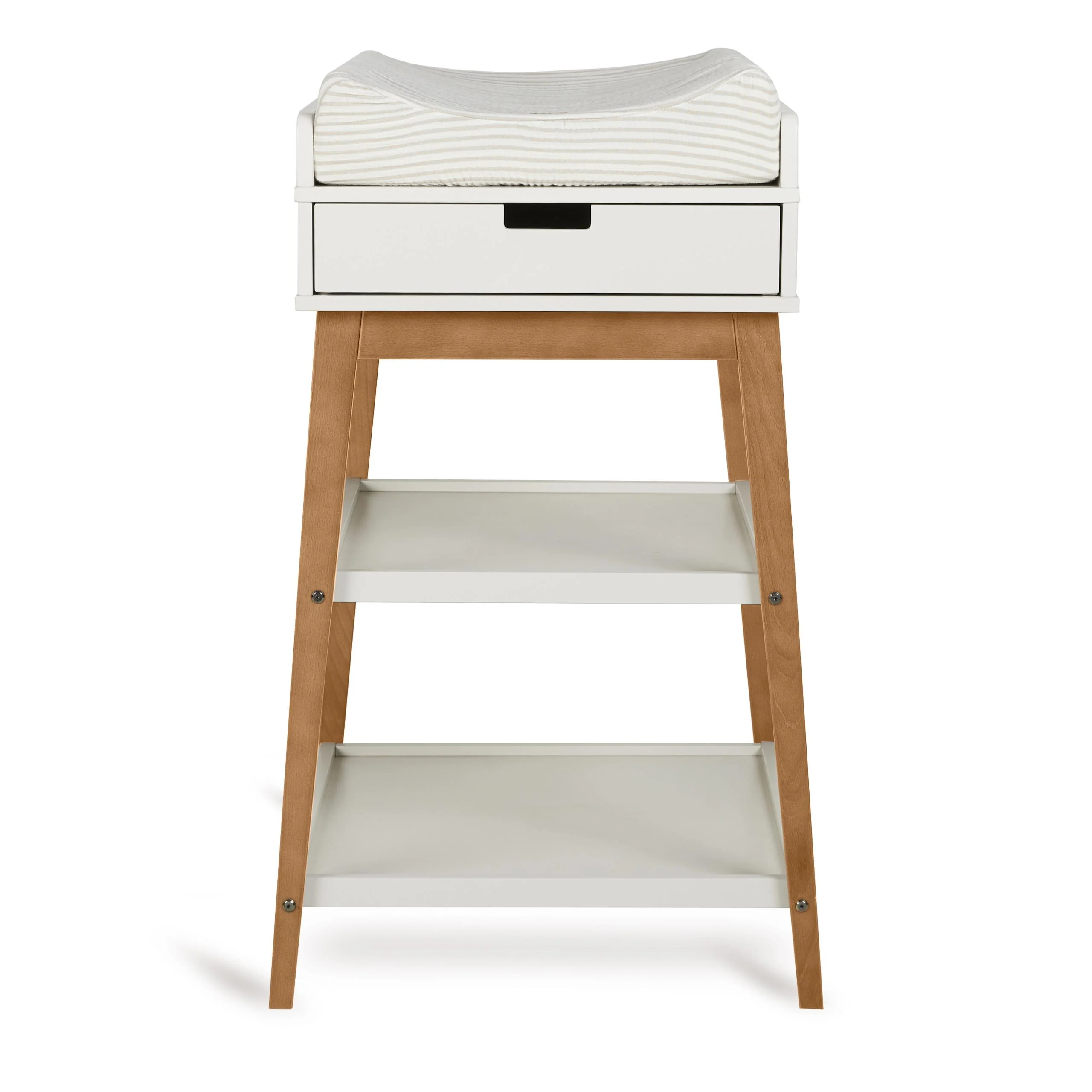 Hip Wooden Changing Table with Drawer (Clay/Walnut) - Image 2