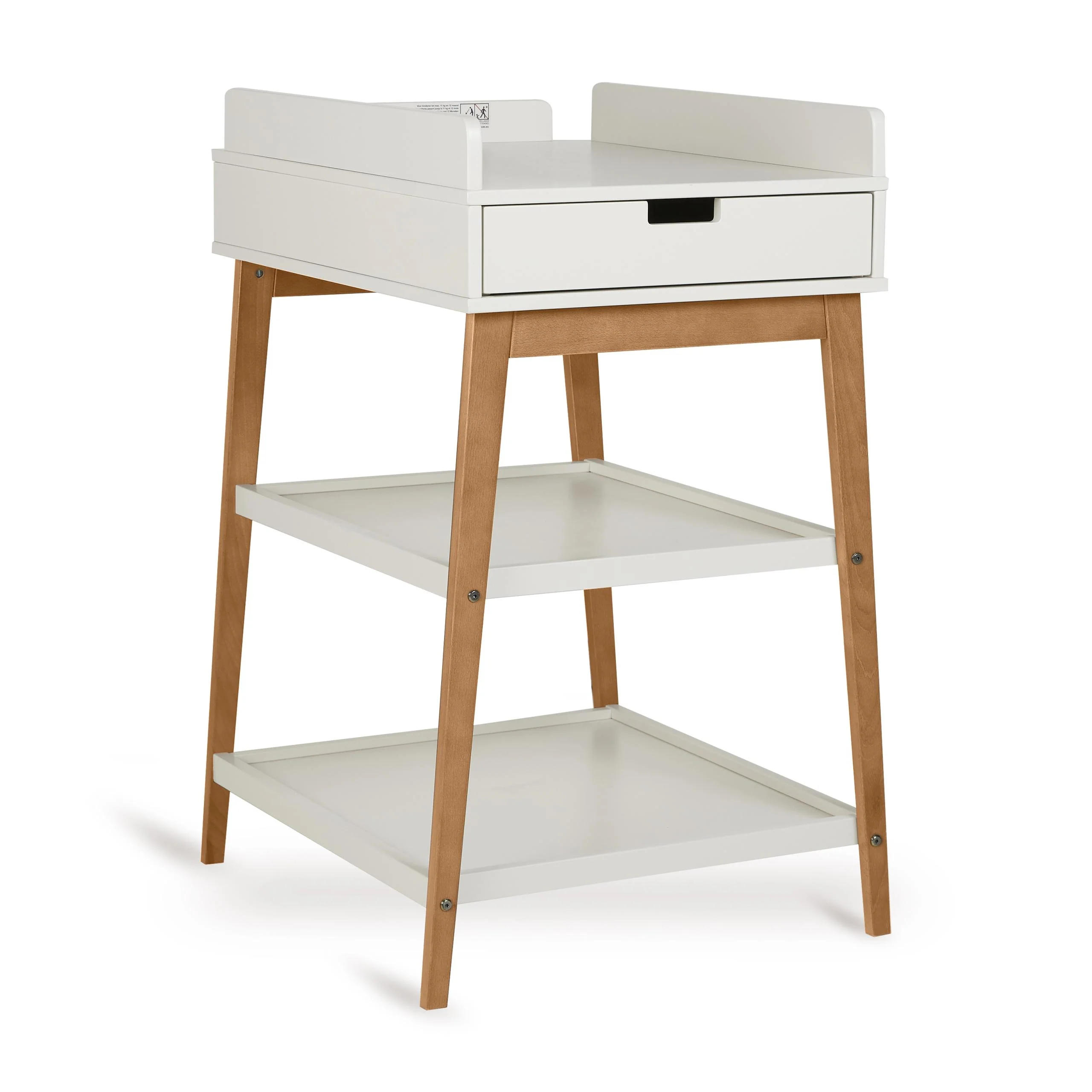 Hip Wooden Changing Table with Drawer (Clay/Walnut) - Image 3