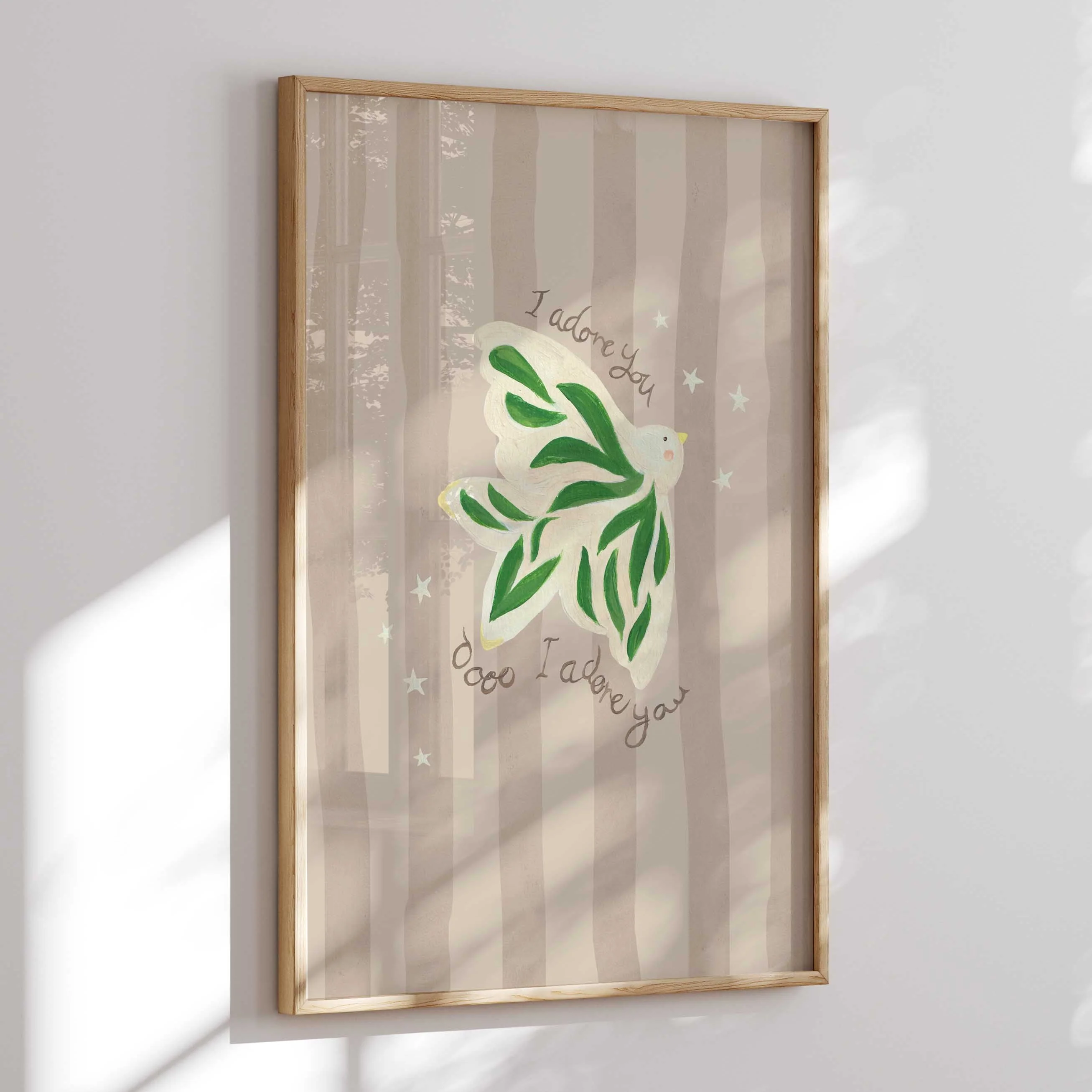 I Adore You Birdie Art Print