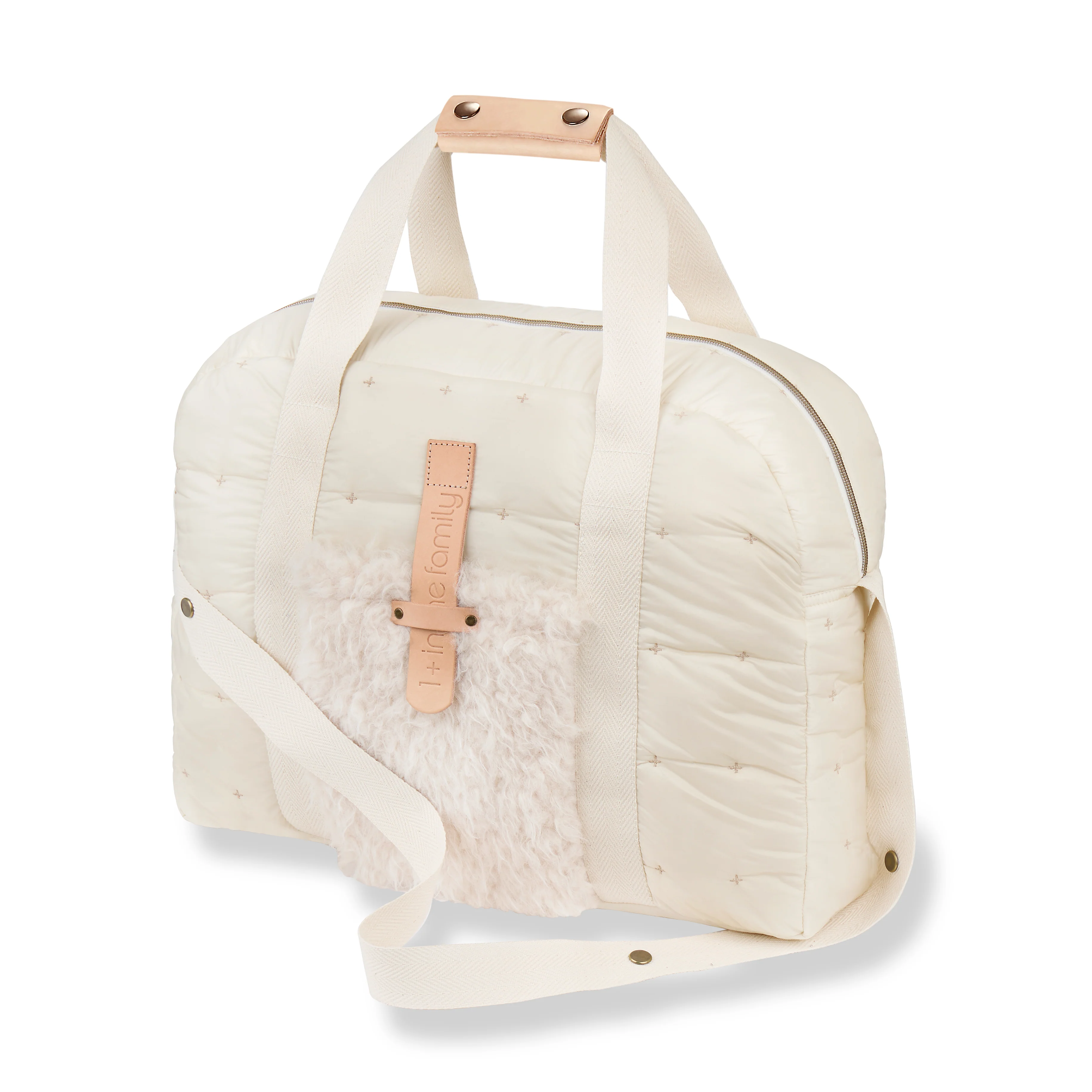Iconic Quilted Stroller Maternity Change Stroller Bag (Ecru) - Image 2