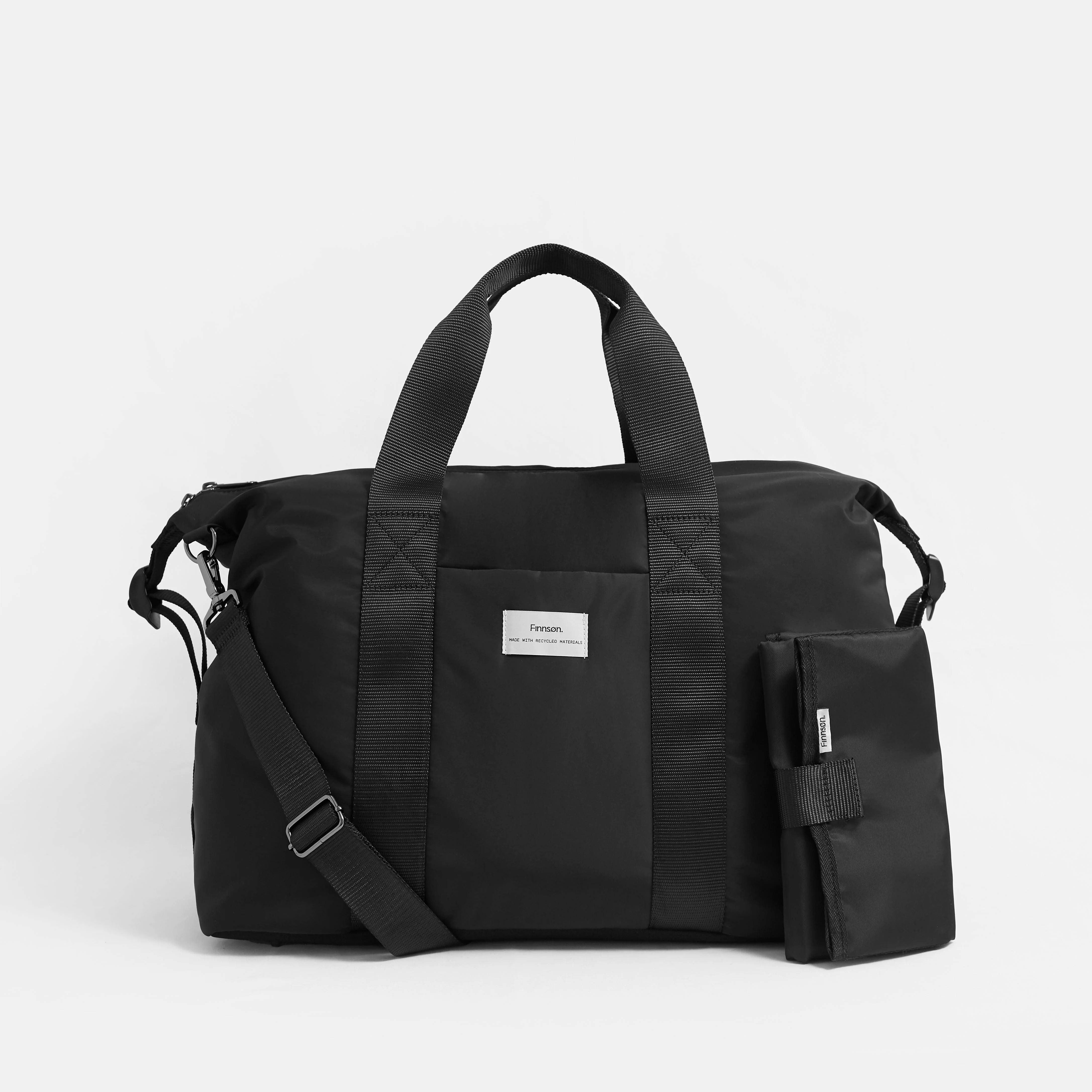 Ida Eco Holdall Baby Hospital Change Bag with Black Change Mat (Black) - Image 12