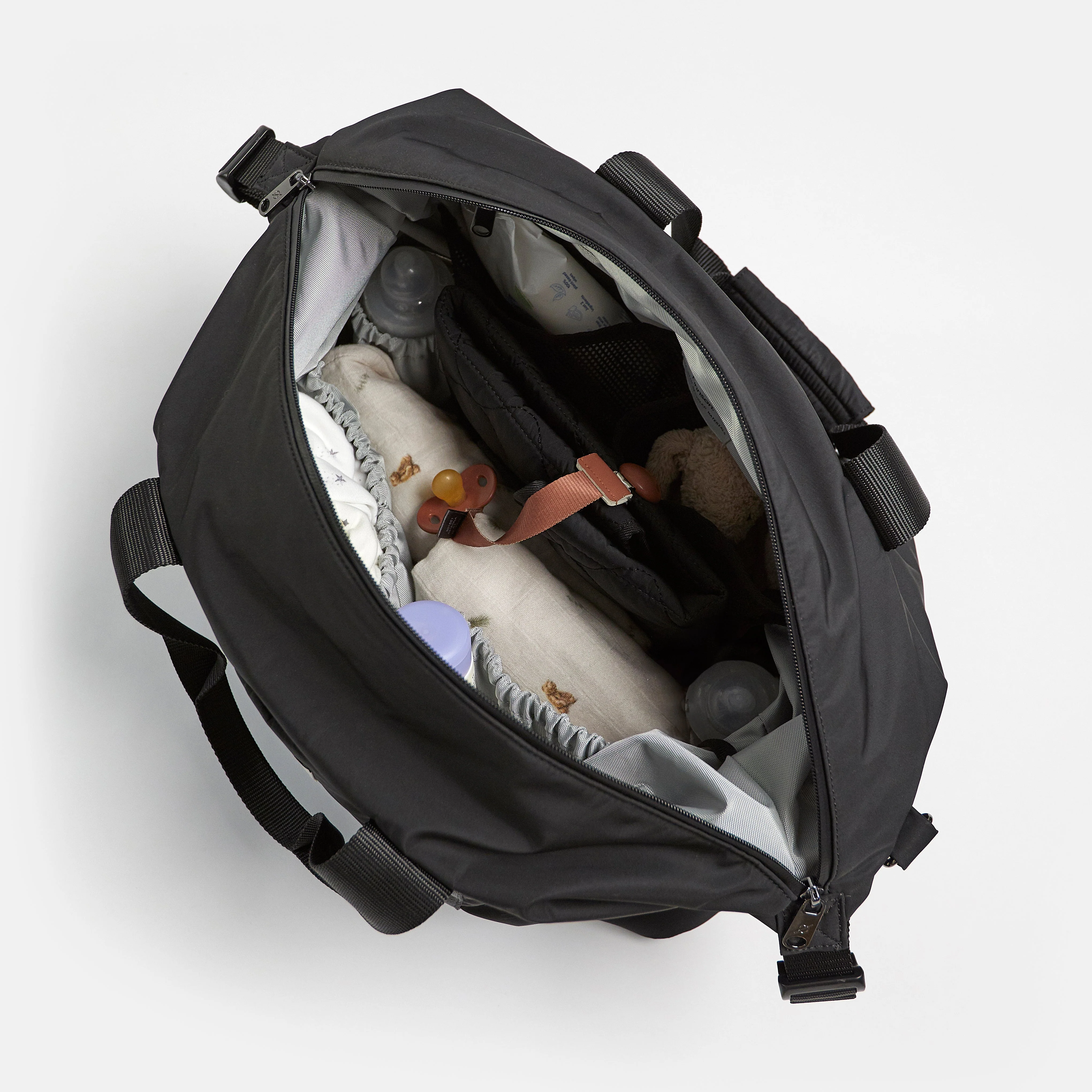 Ida Eco Holdall Baby Hospital Change Bag with Black Change Mat (Black) - Image 13