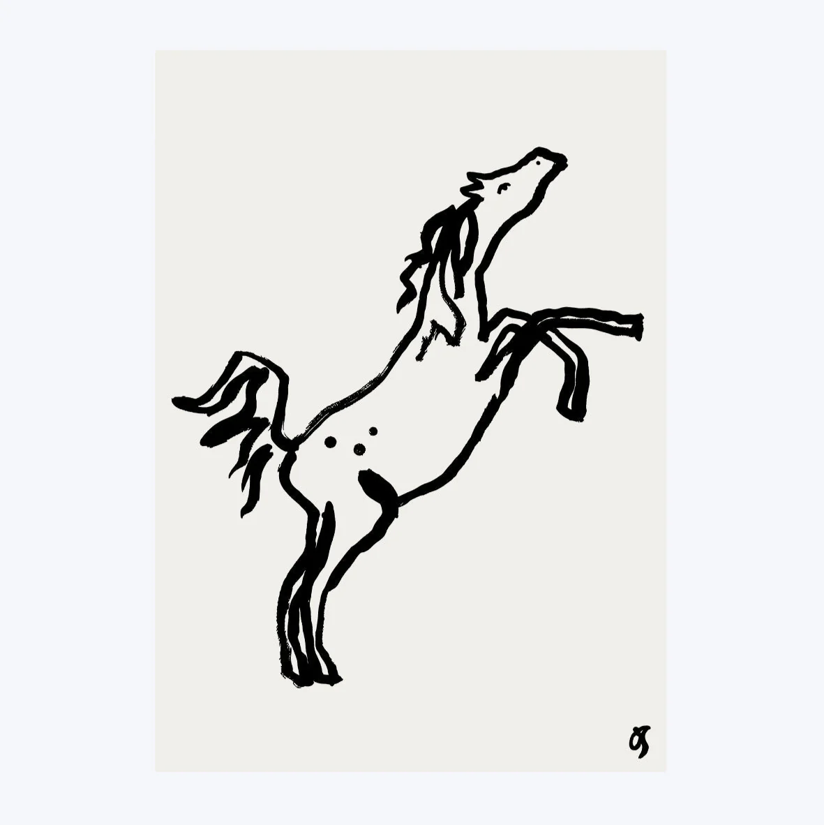In the Meadow Horse Art Print - Image 3