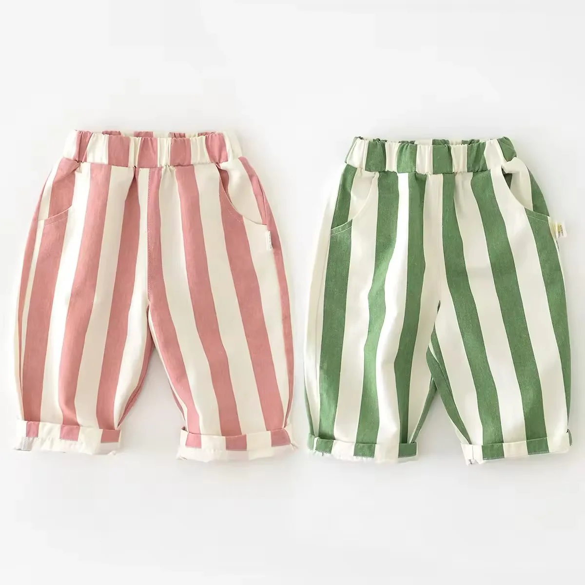 Inez Green Stripe Trousers - Image 4