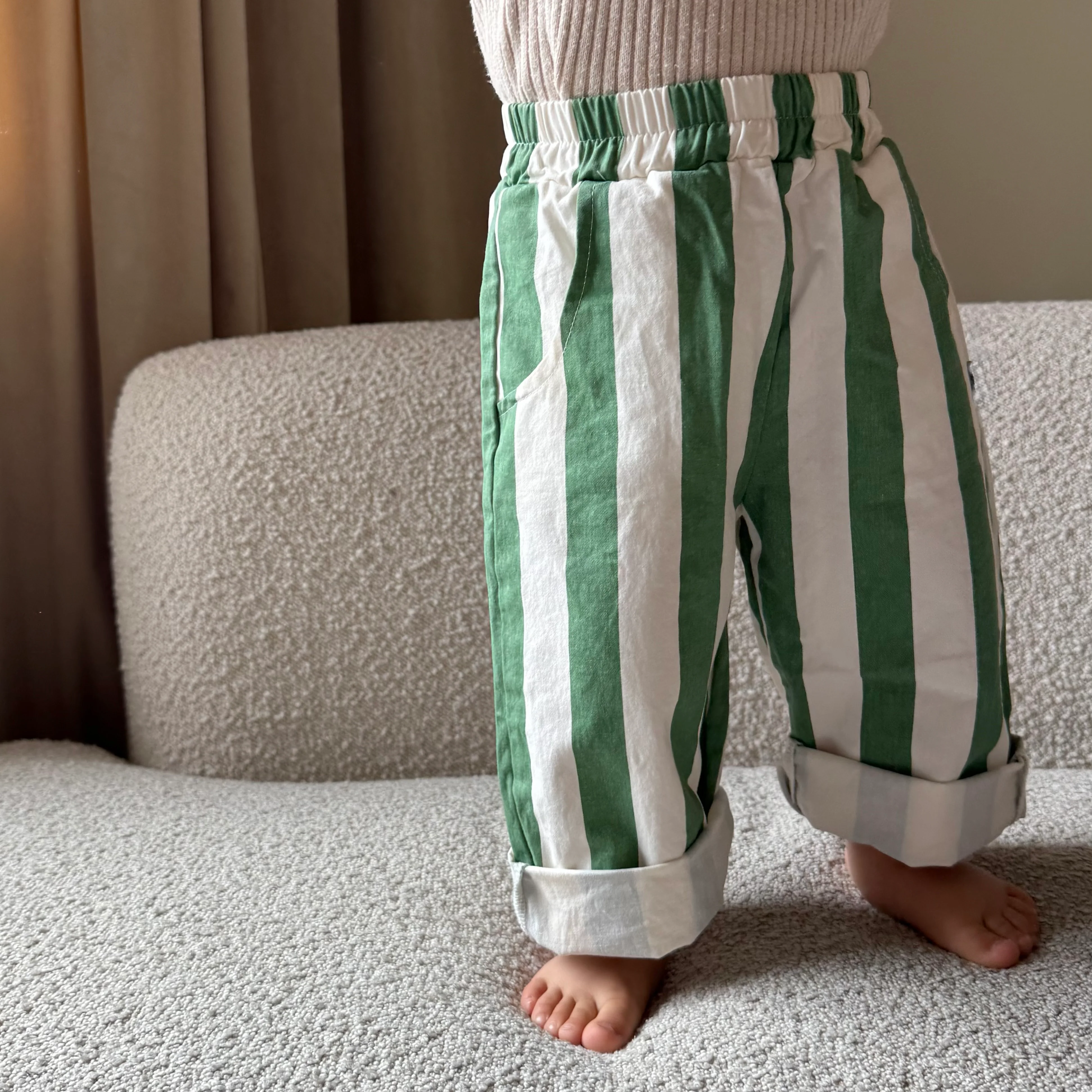 Inez Green Stripe Trousers - Image 6
