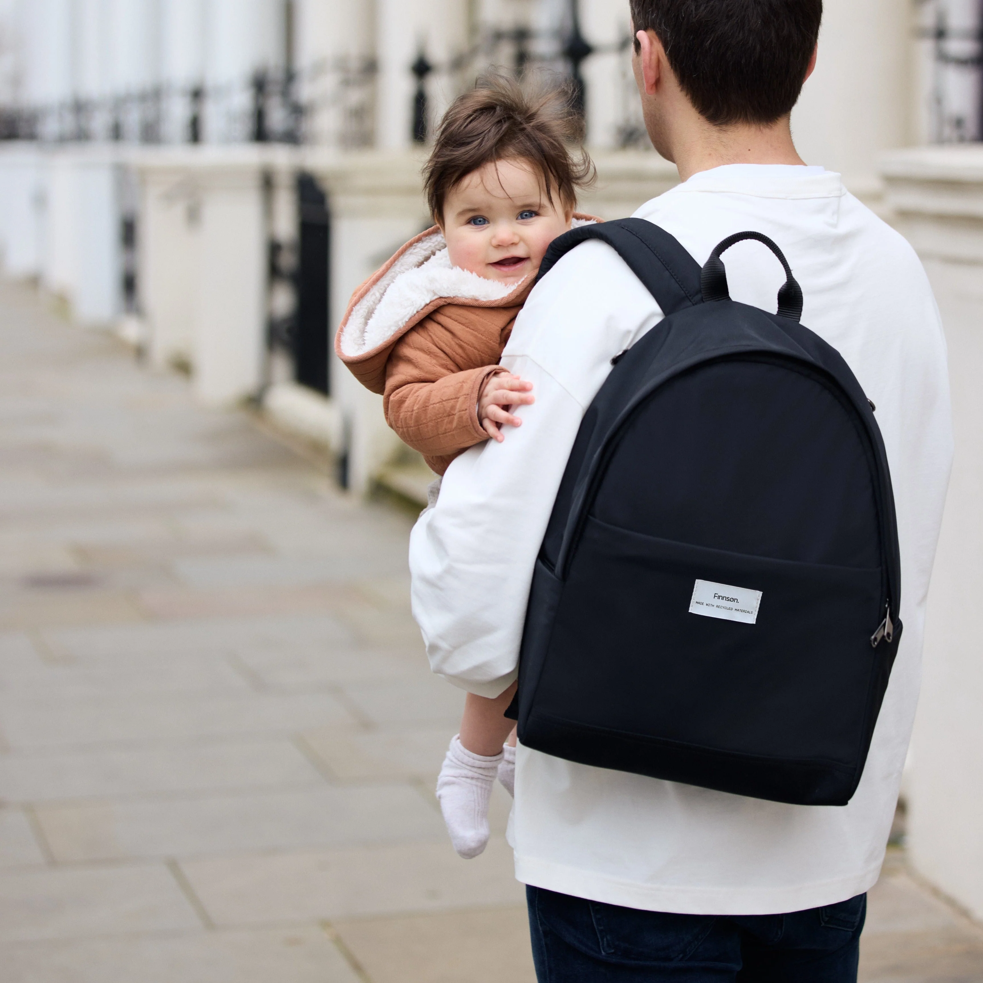 Inge Baby Change Backpack with Change Mat (Black) - Image 10