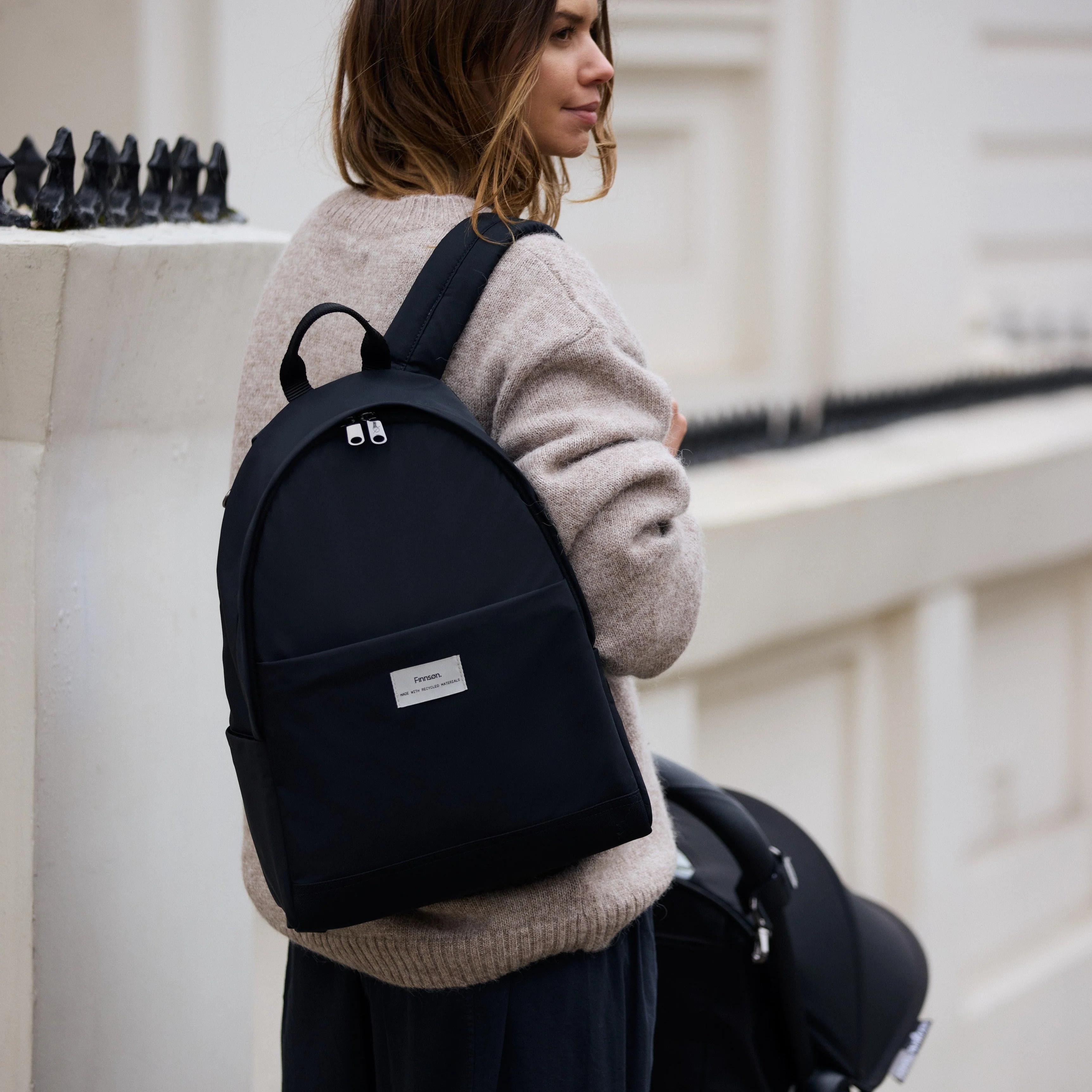 Inge Baby Change Backpack with Change Mat (Black) - Image 5
