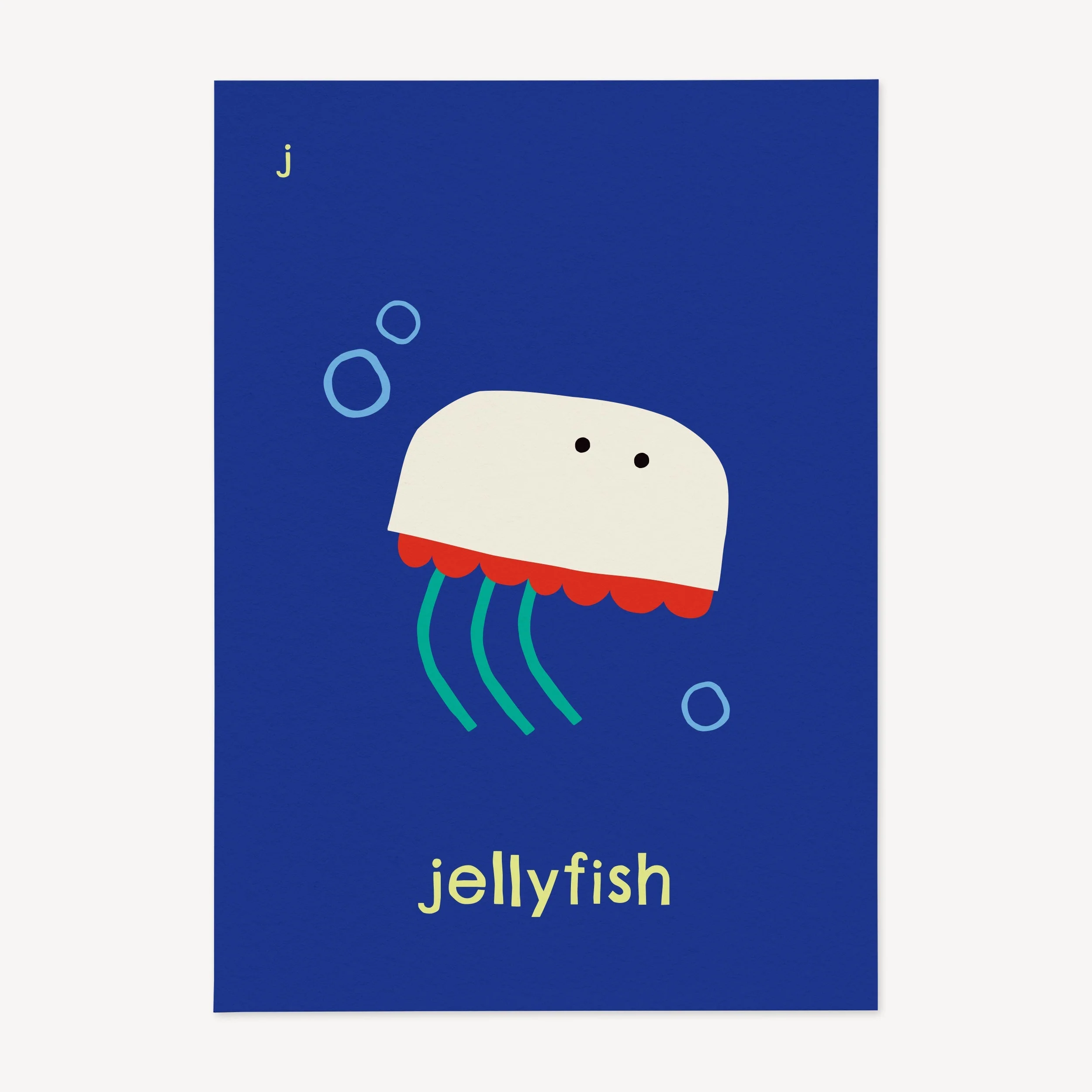 J for Jellyfish - Alphabet Art Print - Image 2