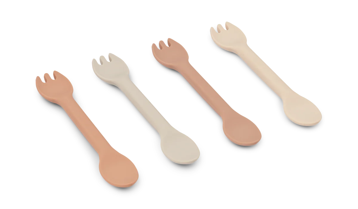 Jan 2-in-1 Baby Spork Set Pack of 4 (Rose Mix) - Image 2