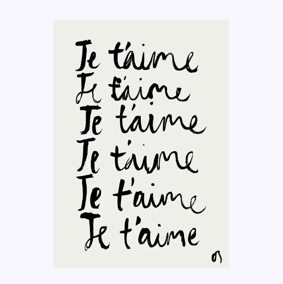 Je T'aime Art Print - Image 3