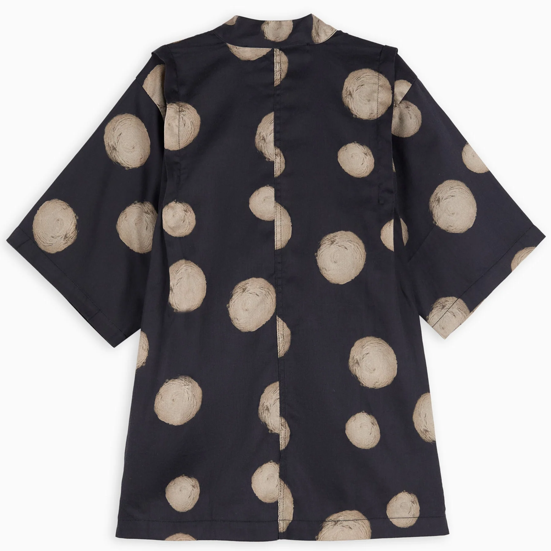 Jinbei Polk Dot Kimono Shirt and Shorts Set (Polka Black) - Image 4