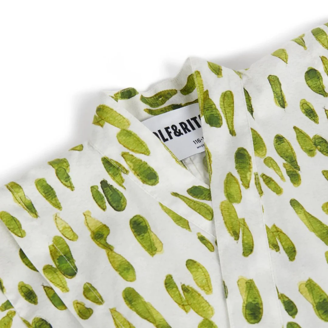 Jinbei Printed Kimono Shirt and Shorts Set (Drops) - Image 5