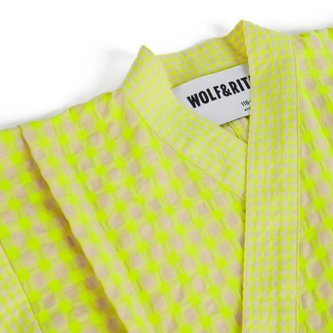 Jinbei Printed Kimono Shirt and Shorts Set (Fluor) - Image 5