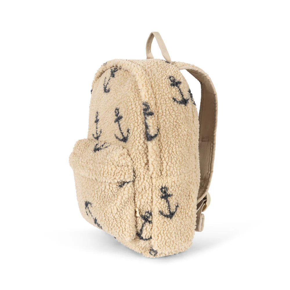 Jody Anchor Print Teddy Pile Backpack - Image 5