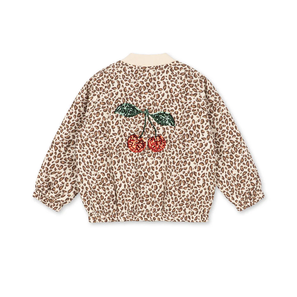 Juno Cherry Sequin Quilted Bomber Jacket (Leo) - Image 6