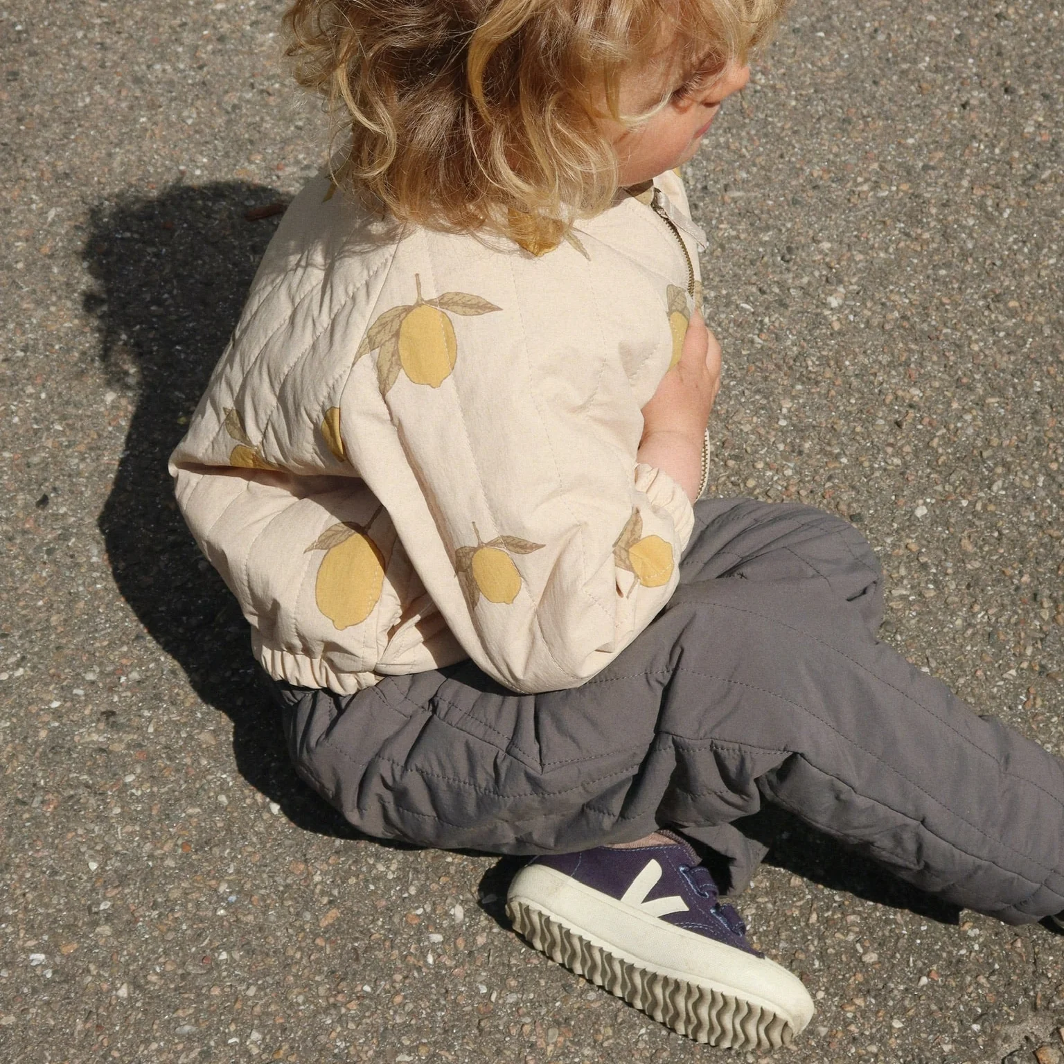 Juno Lemon Print Quilted Bomber Jacket (Mon Grand Citron) - Image 2