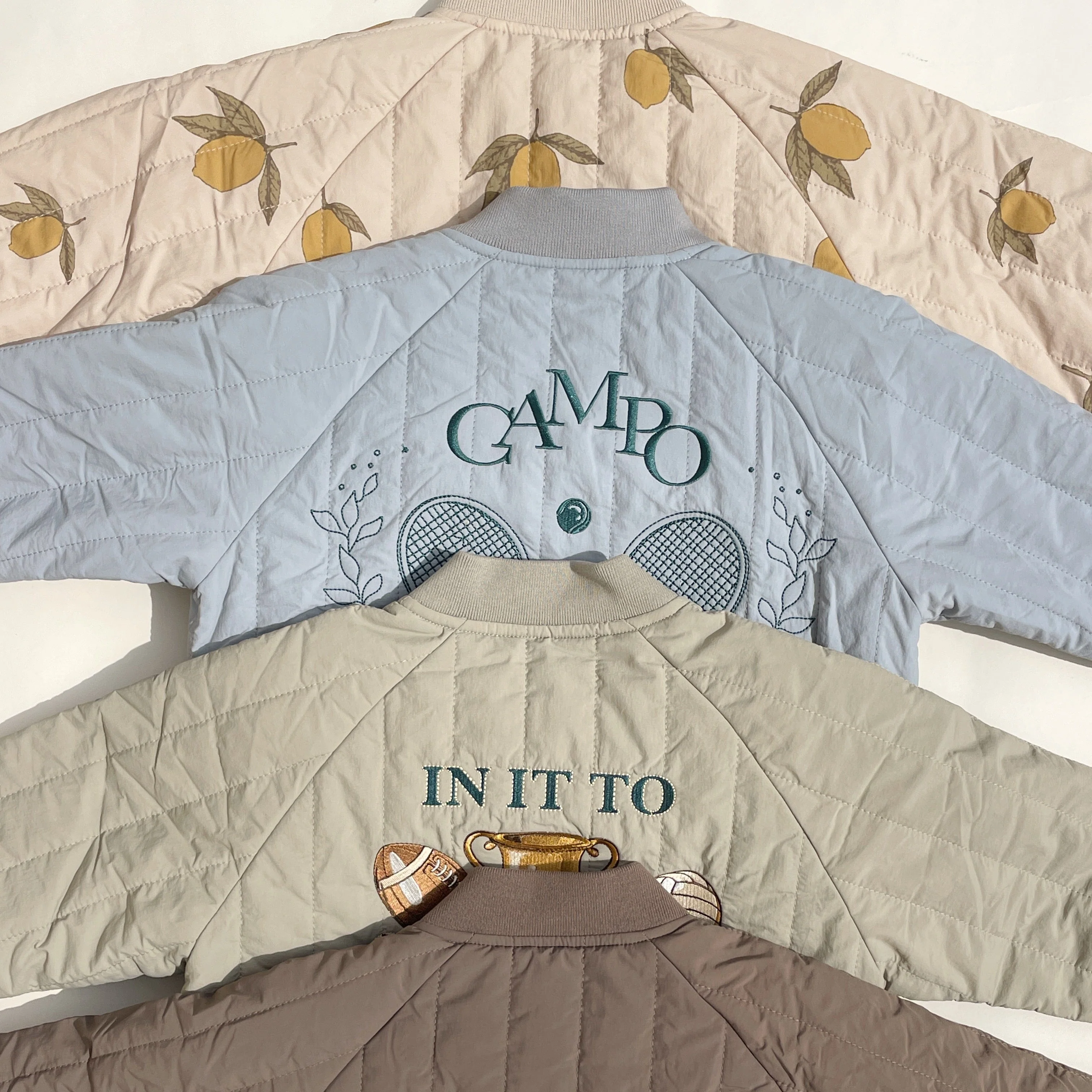 Juno Lemon Print Quilted Bomber Jacket (Mon Grand Citron) - Image 7