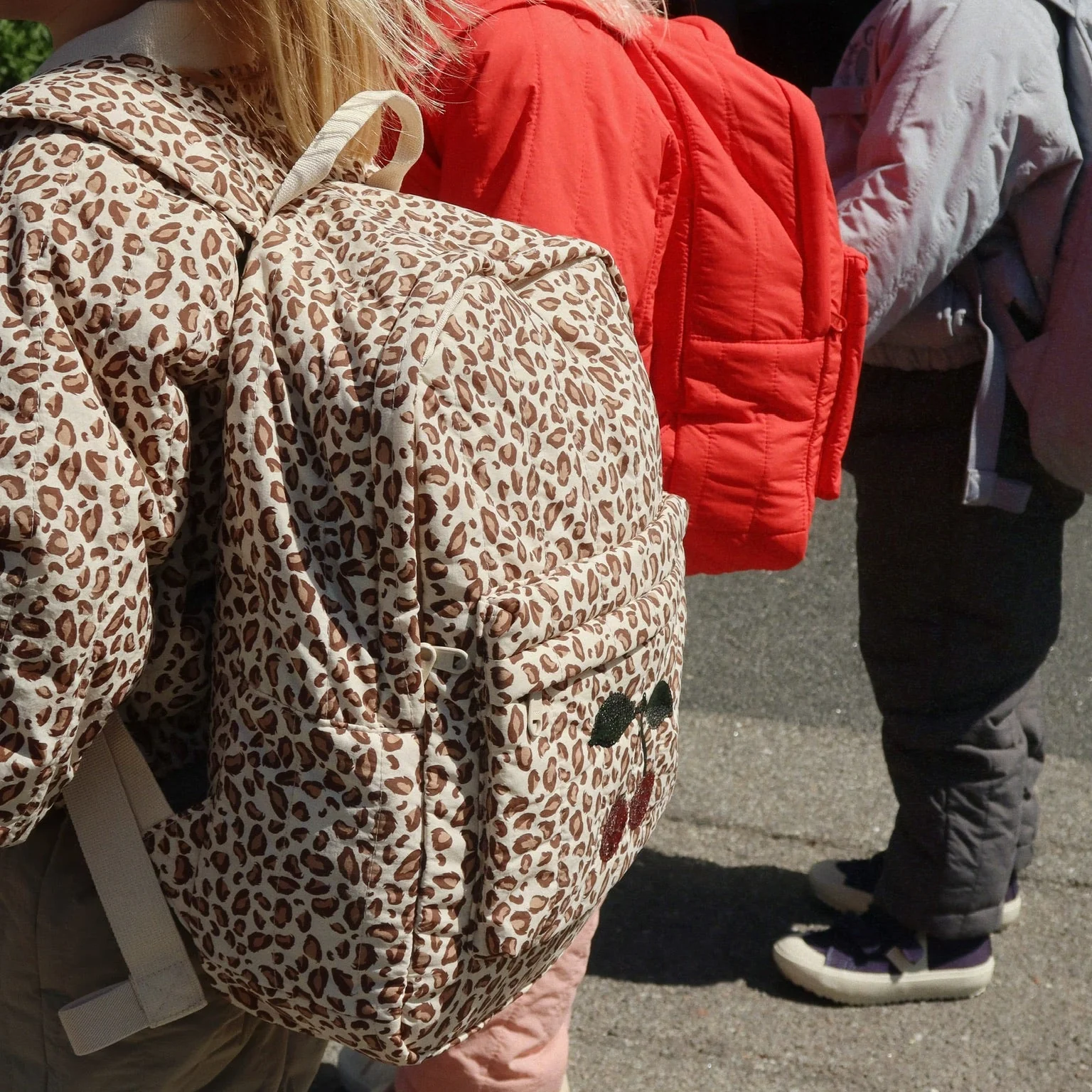 Juno Sequin Cherry Quilted Backpack (Leo) - Image 2