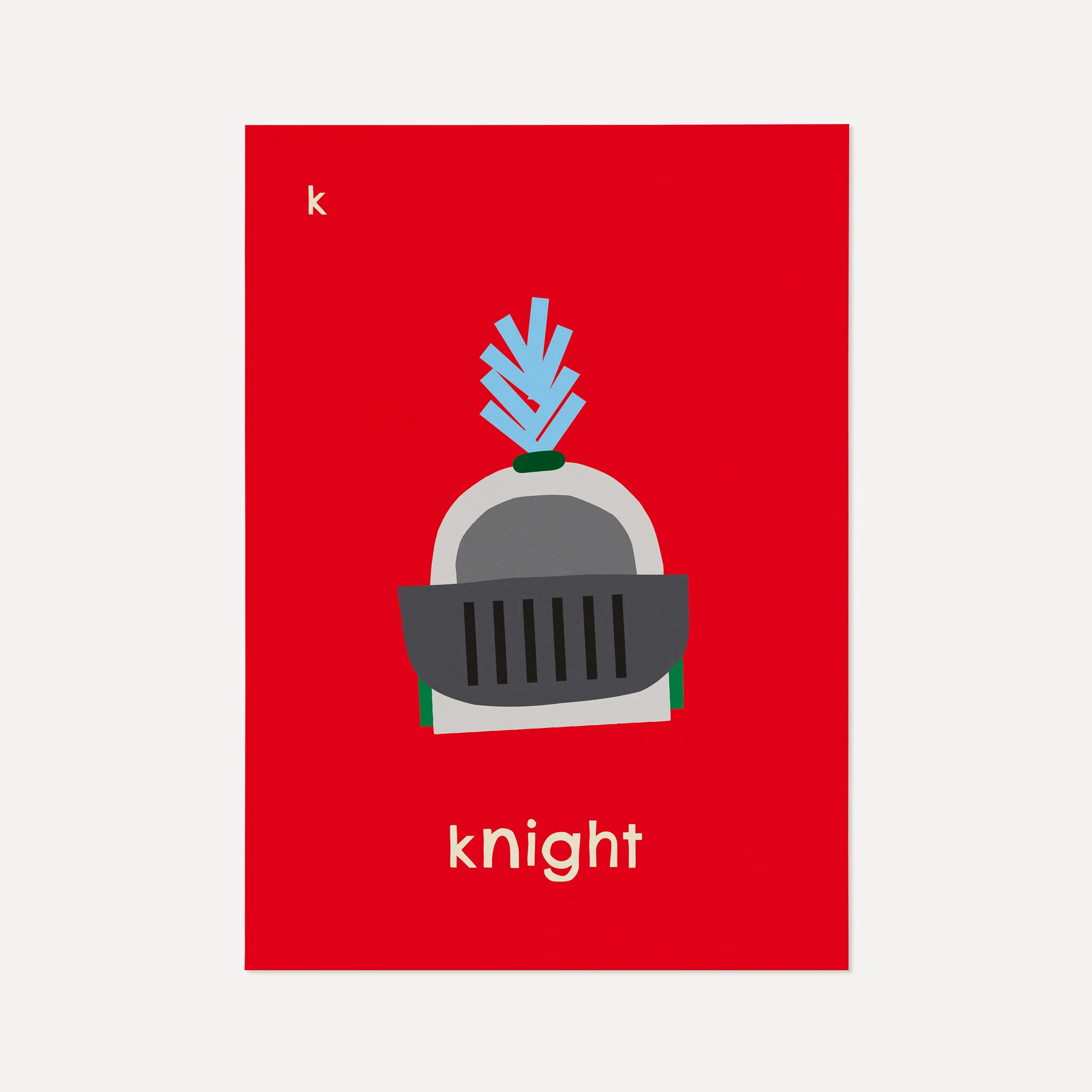 K for Knight- Alphabet Art Print - Image 3