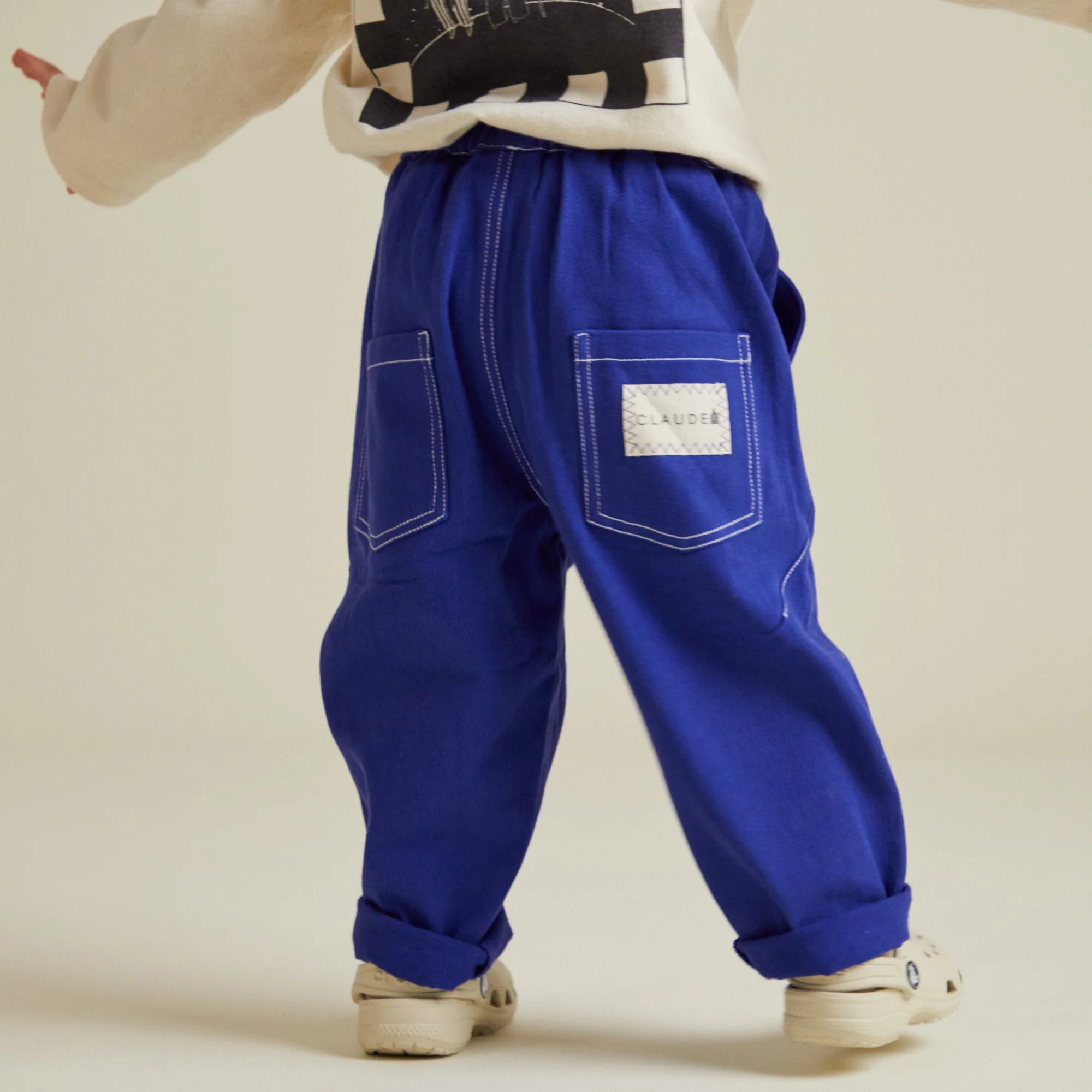 Kai Cobalt Balloon Cotton Twill Trouser - Image 2