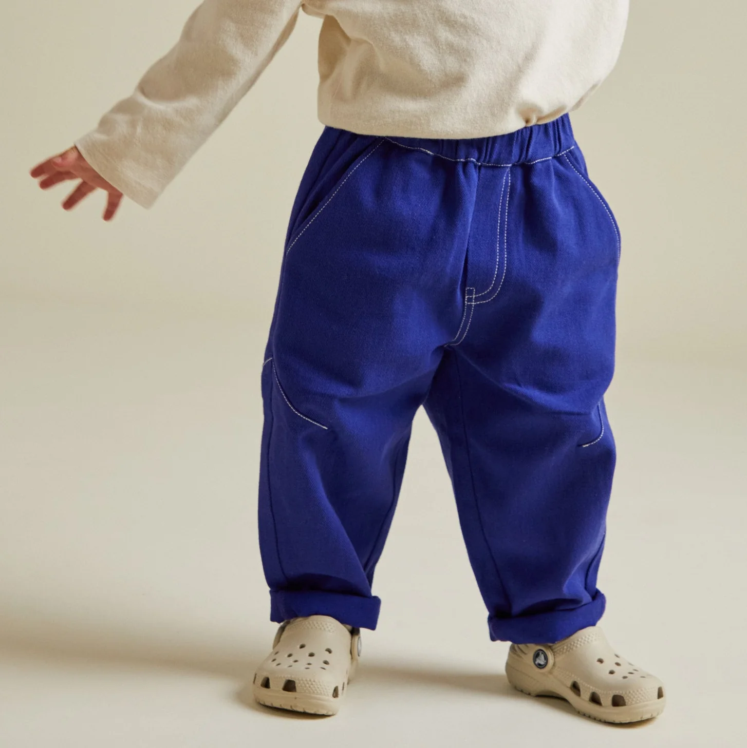 Kai Cobalt Balloon Cotton Twill Trouser - Image 4