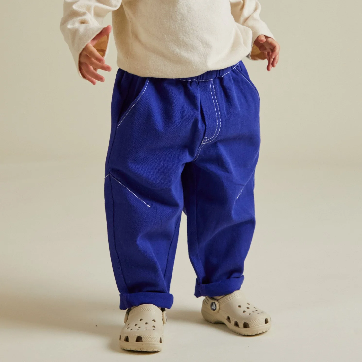 Kai Cobalt Balloon Cotton Twill Trouser - Image 5