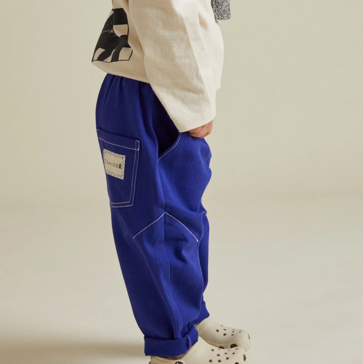 Kai Cobalt Balloon Cotton Twill Trouser - Image 6