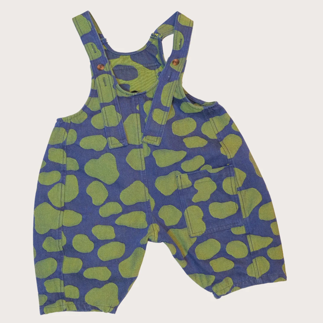 Kai Oversized Denim Dot Cotton Dungarees - Image 3