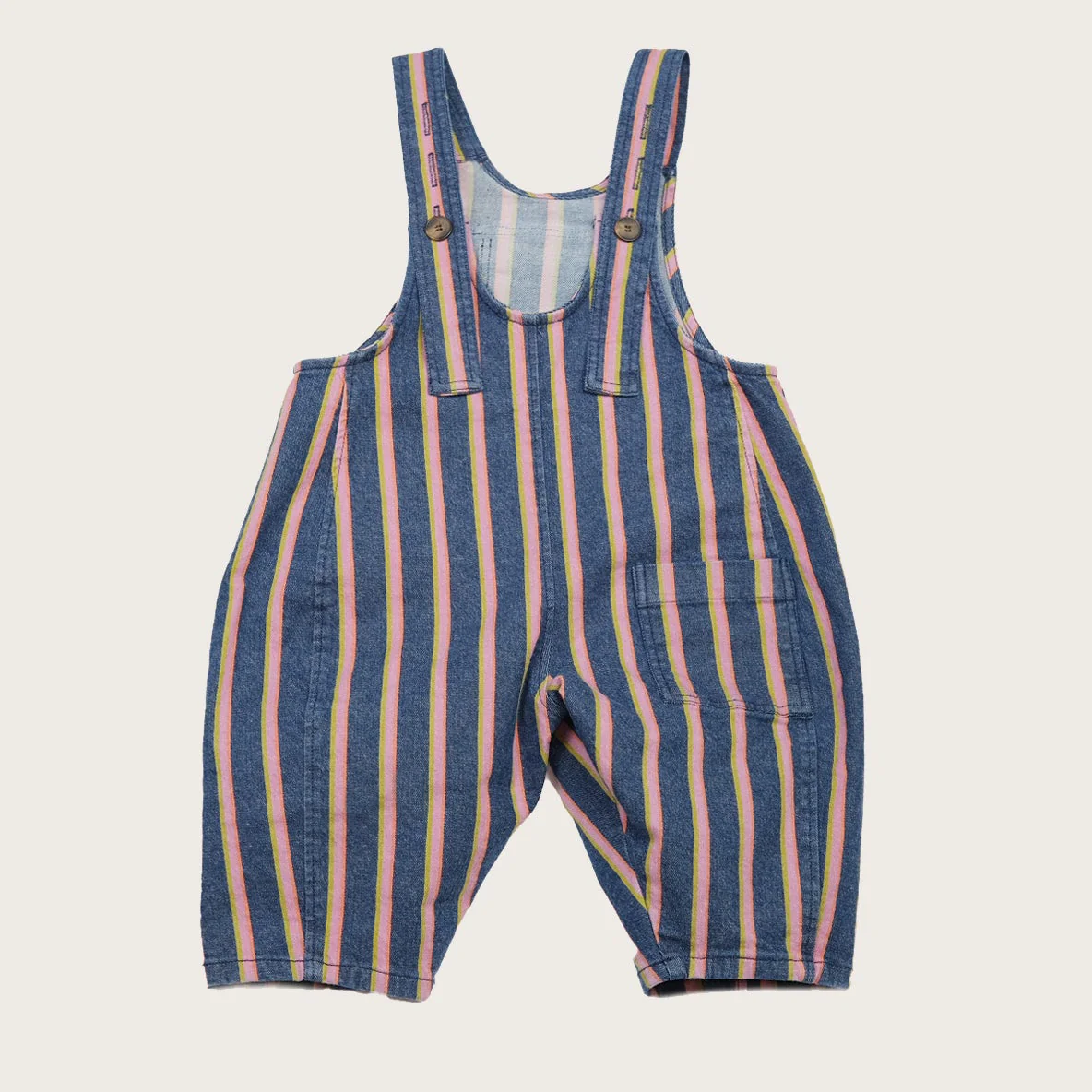 Kai Oversized Denim Stripe Dungarees - Image 6
