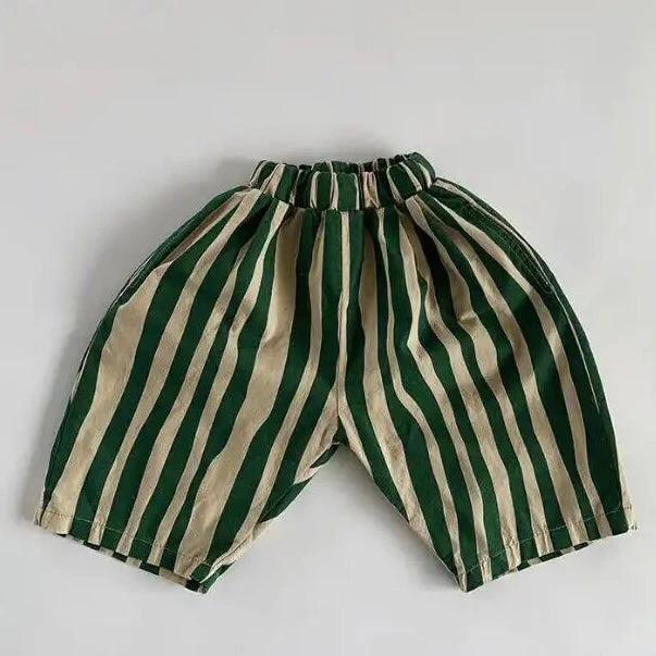 Paint Oversized Stripe Trousers (Green) - Image 4