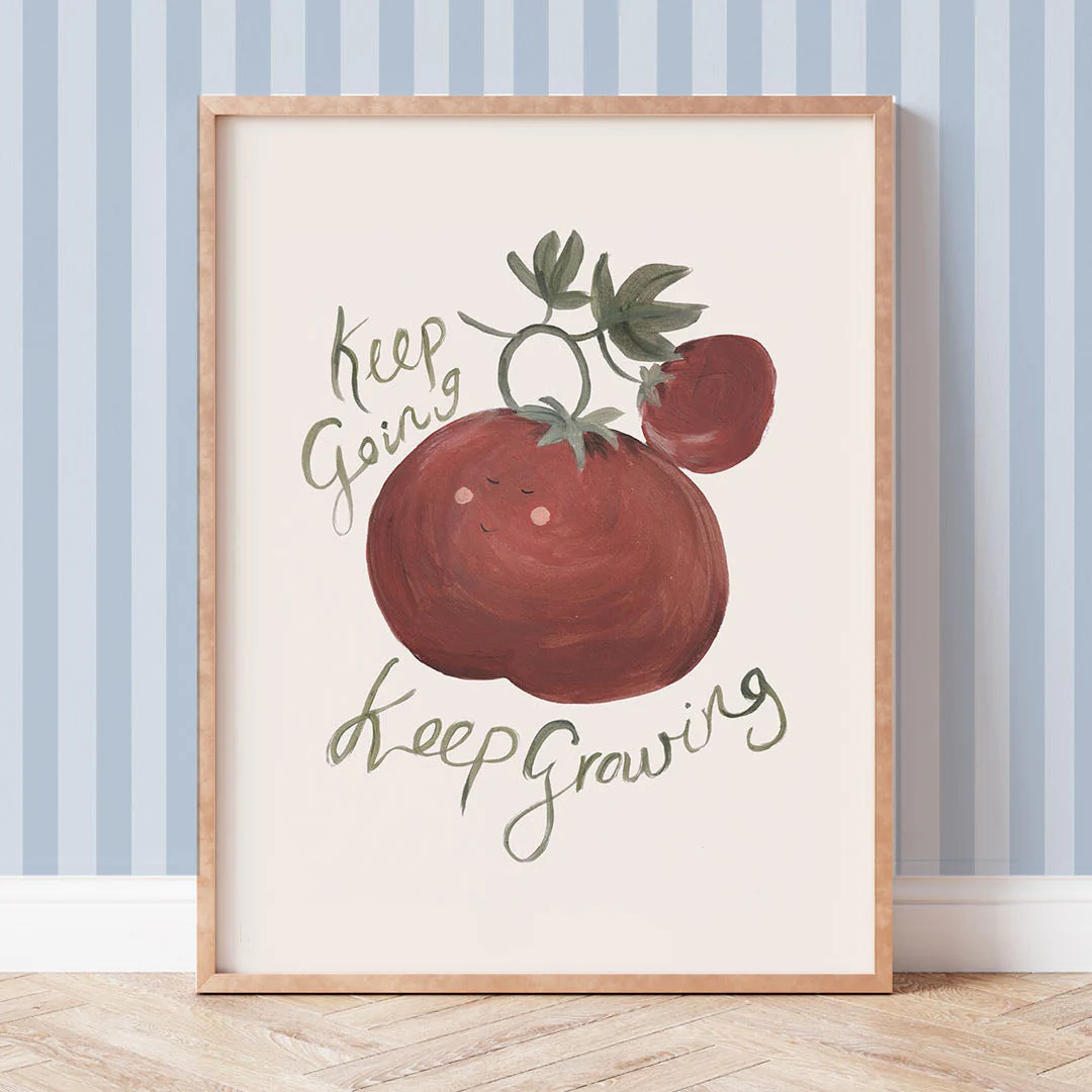 Keep Going Keep Growing Tomato Art Print - Image 2