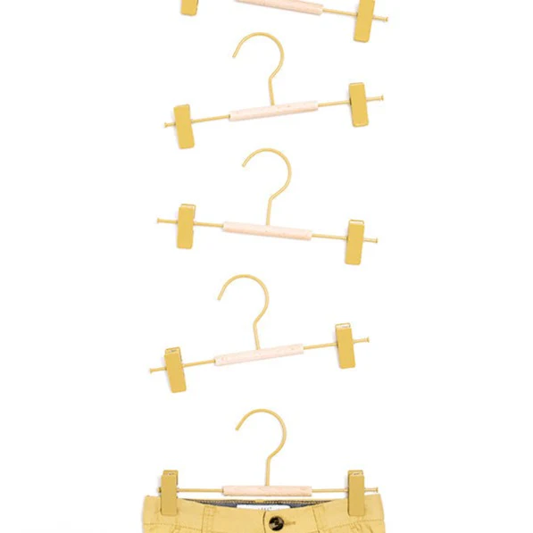 Kids Coated Wire Clip Hangers Set of 5 (Butter) - Image 3