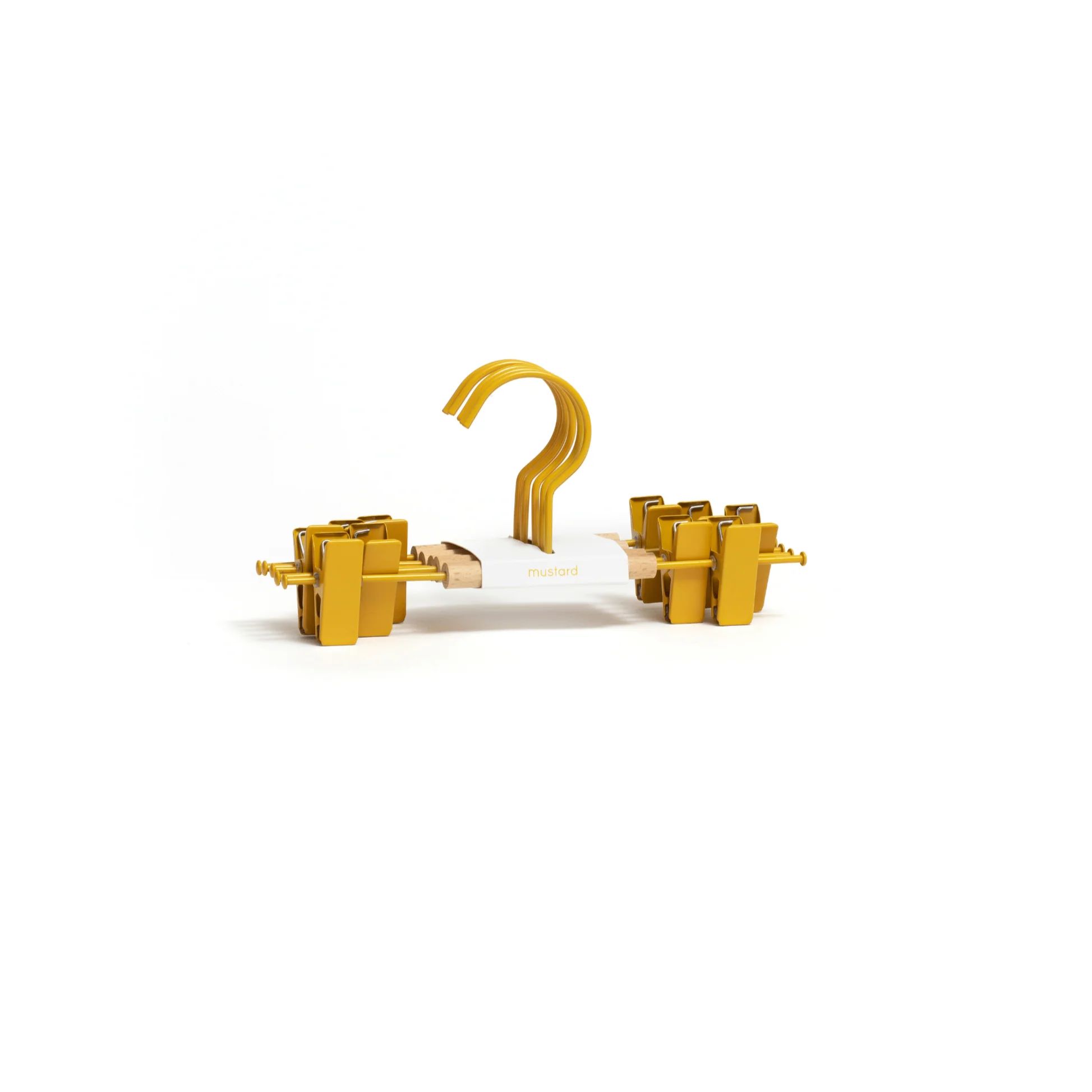 Kids Coated Wire Clip Hangers Set of 5 (Mustard) - Image 3