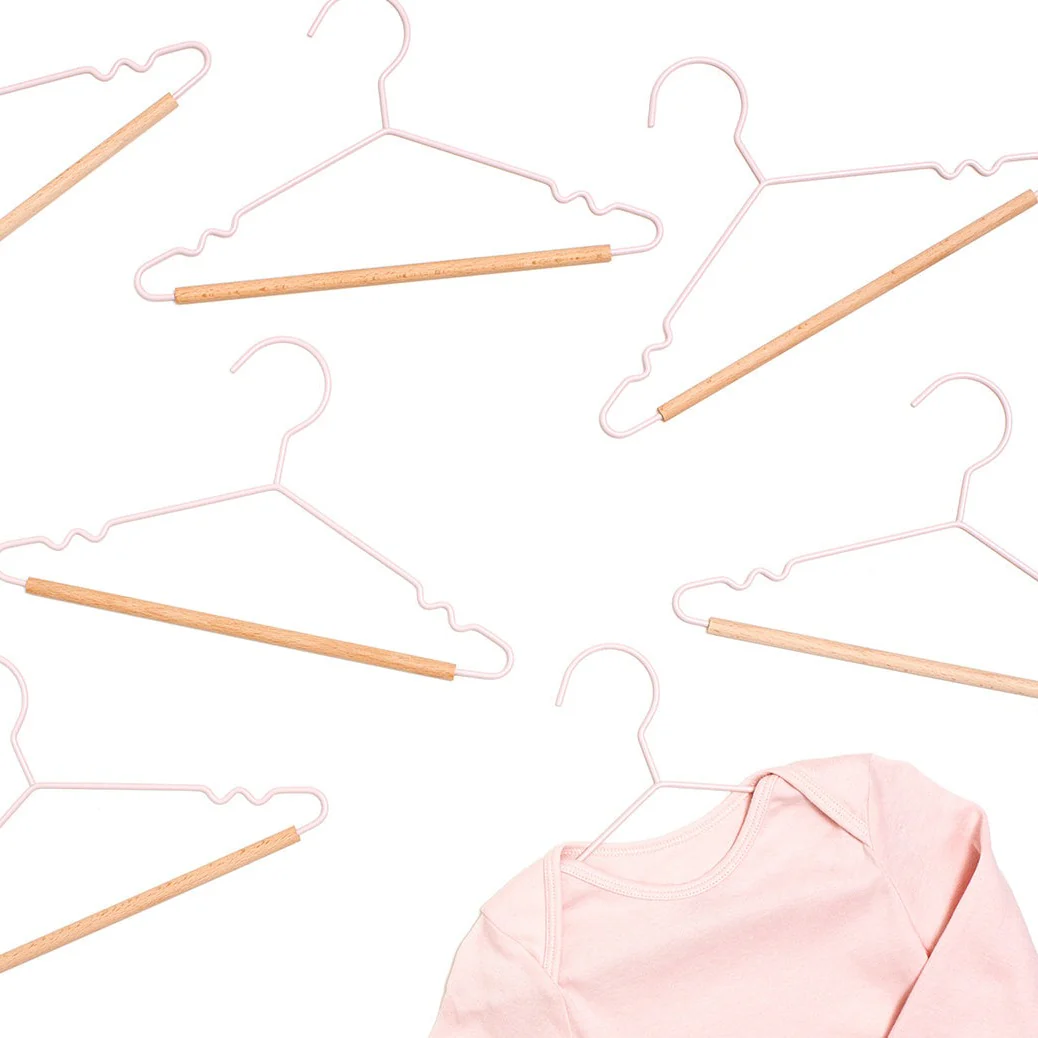 Kids Coated Wire Top Hangers Set of 10 (Blush) - Image 5