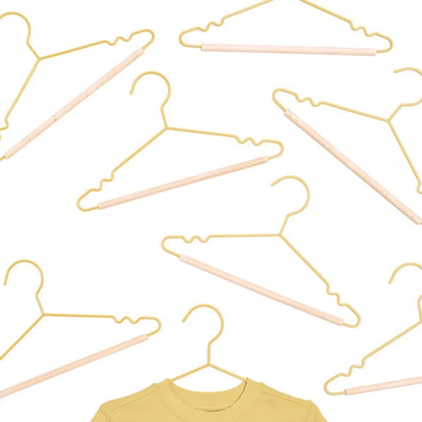 Kids Coated Wire Top Hangers Set of 10 (Butter) - Image 4