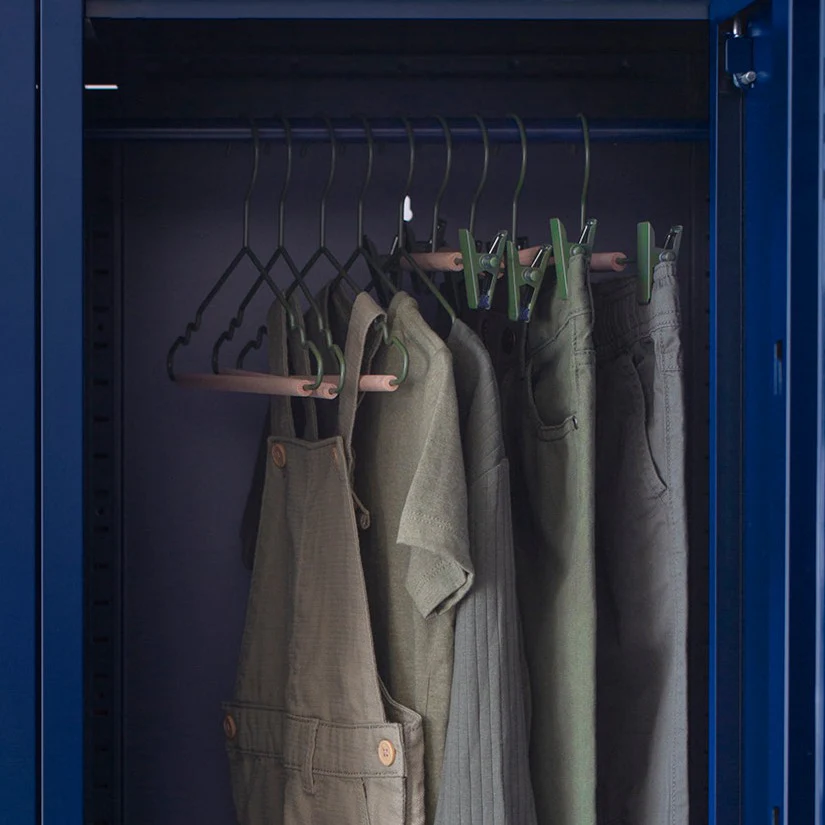 Kids Coated Wire Top Hangers Set of 10 (Olive) - Image 5