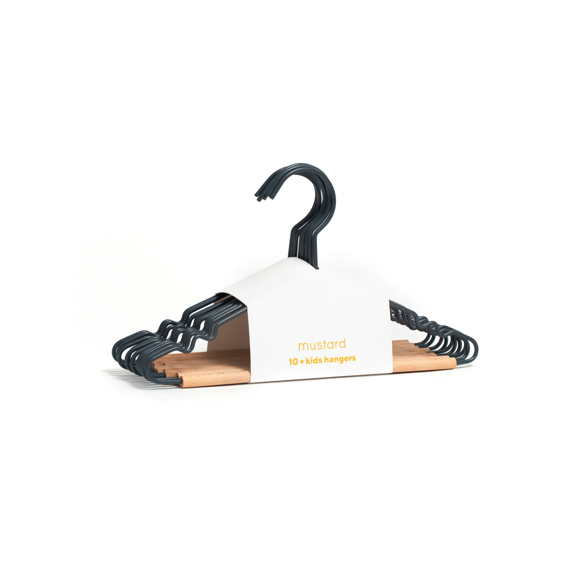 Kids Coated Wire Top Hangers Set of 10 (Slate) - Image 3