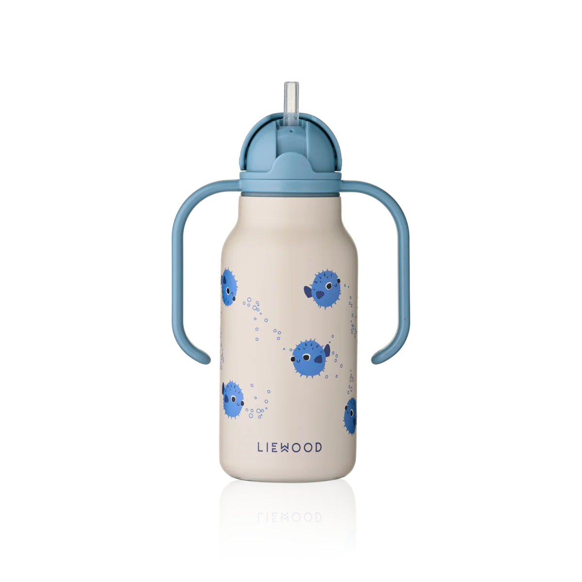 Kimmie Pufferfish Print Drinks Bottle With Handles (250ml) (Sandy)