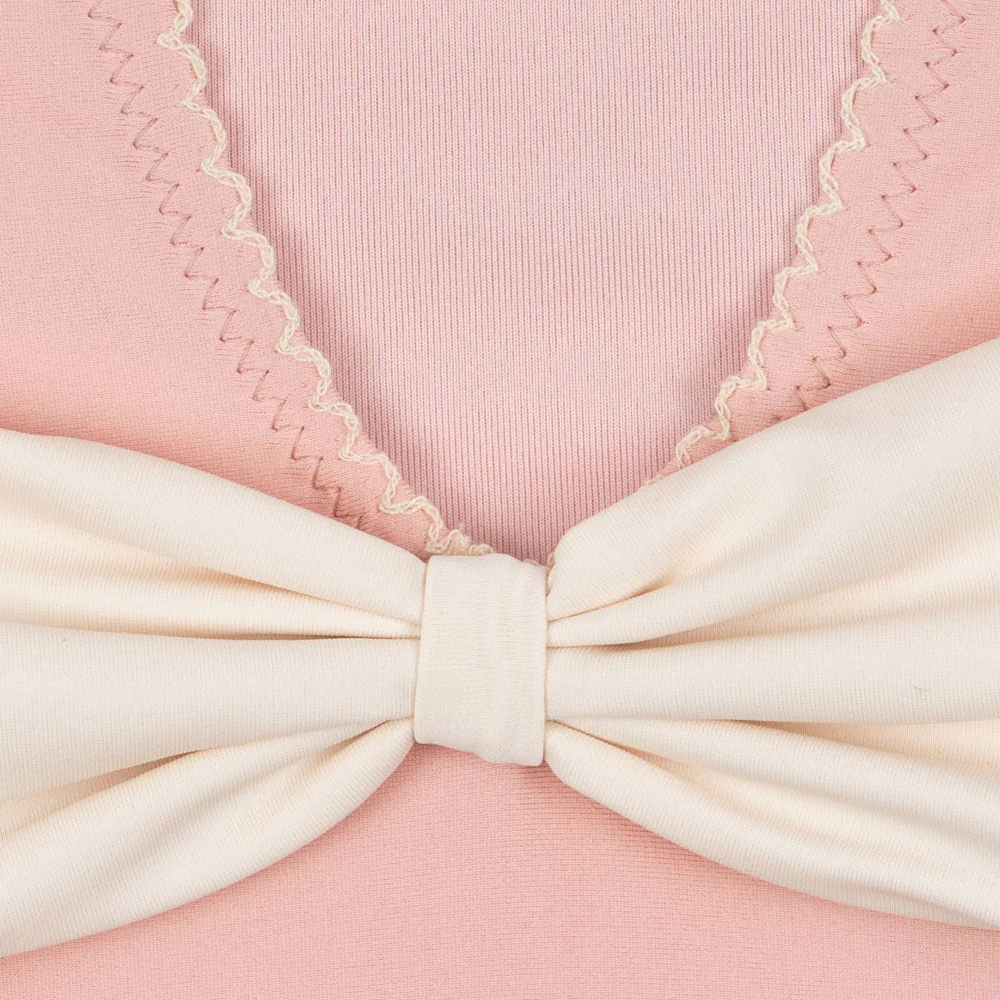 Kitty Face Bow Back Swimsuit (Powder Pink) - Image 6