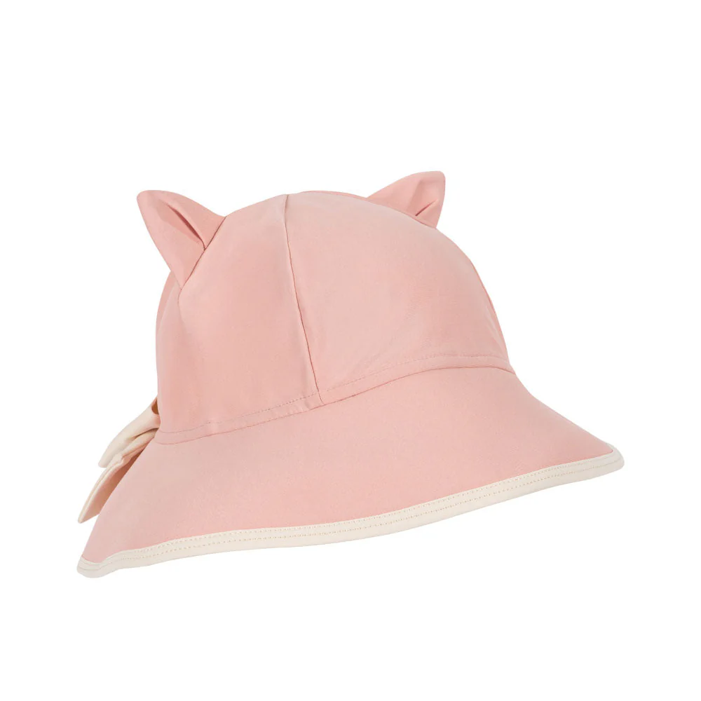 Kitty Swim Hat with Bow (Powder Pink) - Image 3