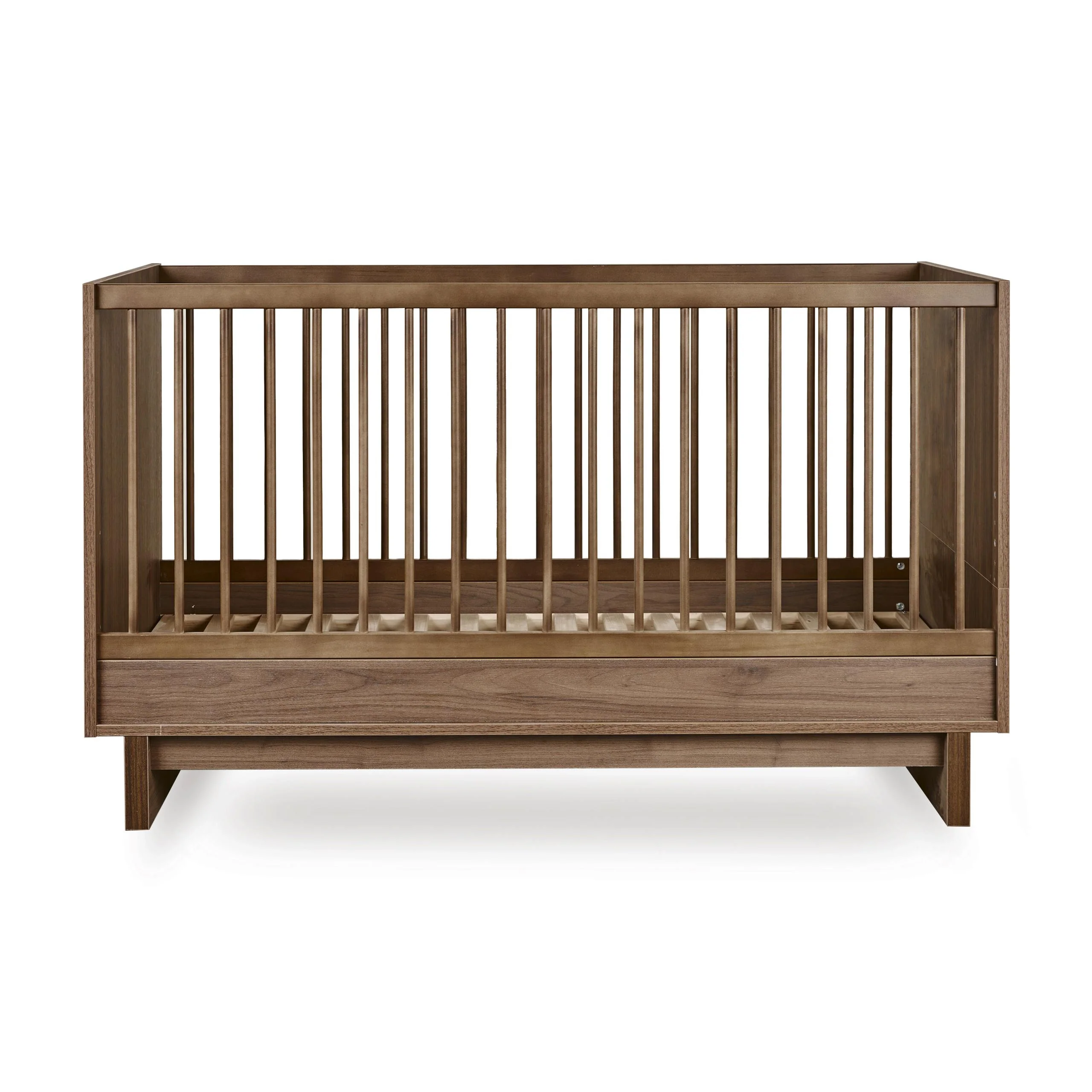 Kyo Convertible Wooden Height Adjustable Cot to Bed (Walnut)