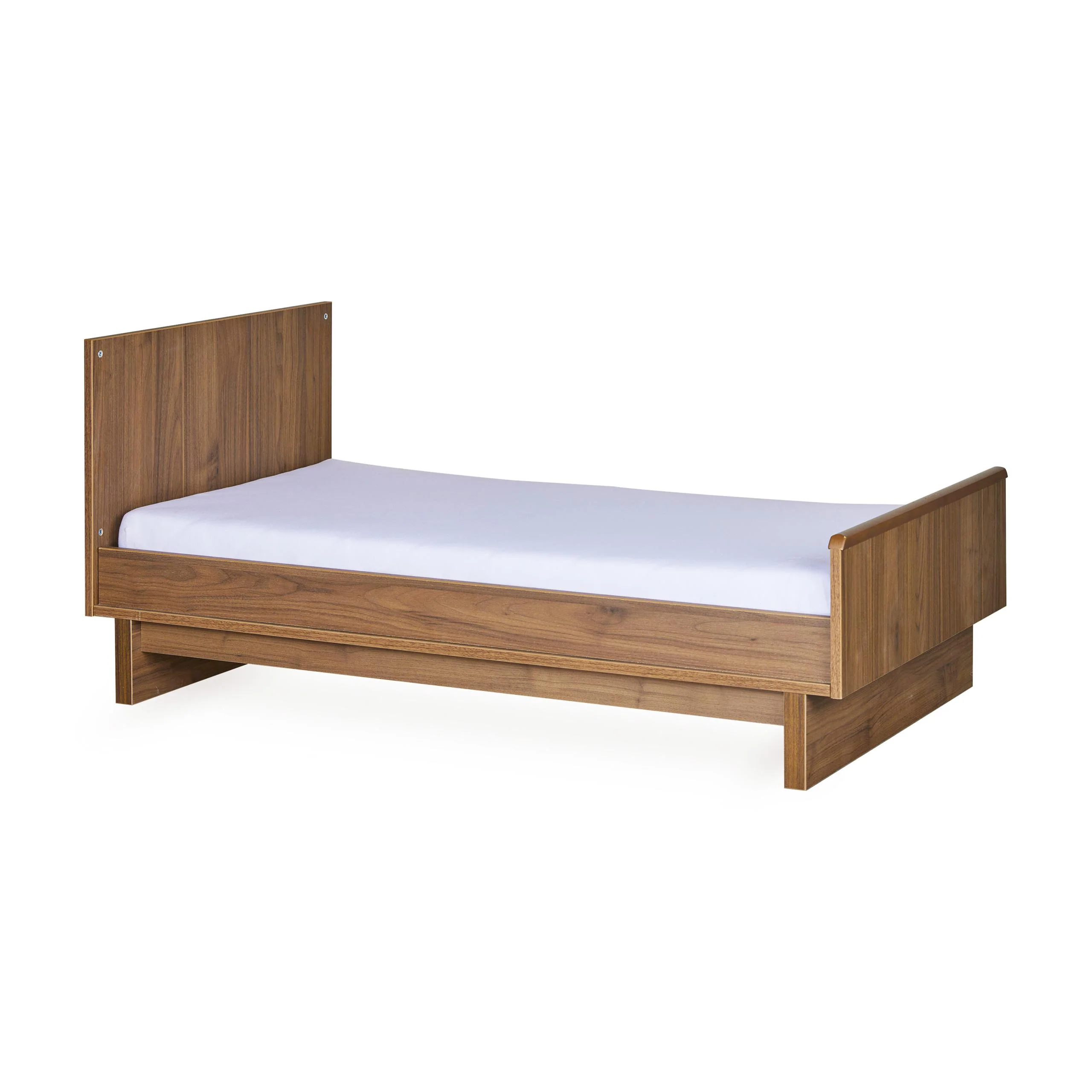 Kyo Convertible Wooden Height Adjustable Cot to Bed (Walnut) - Image 2