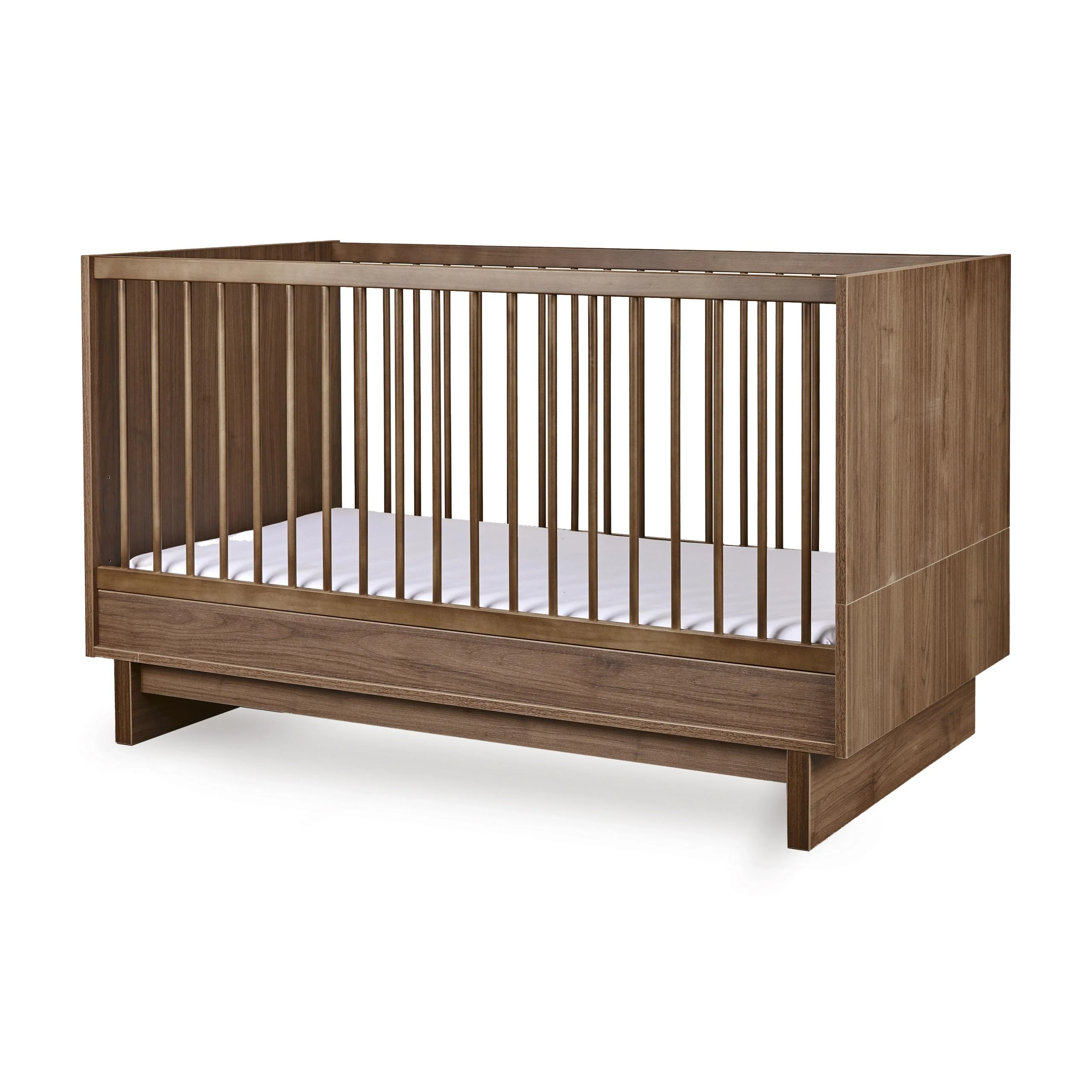 Kyo Convertible Wooden Height Adjustable Cot to Bed (Walnut) - Image 5