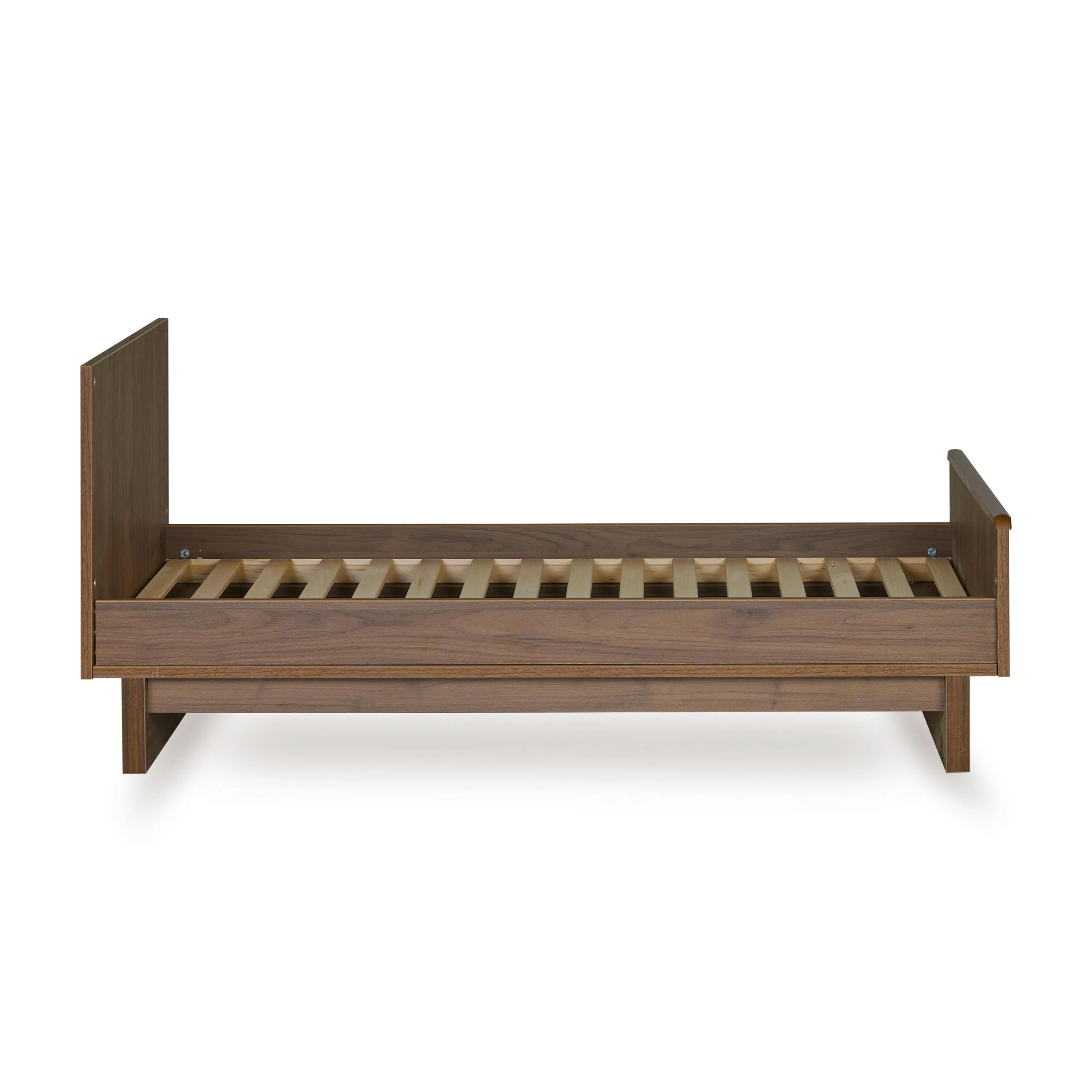 Kyo Convertible Wooden Height Adjustable Cot to Bed (Walnut) - Image 6