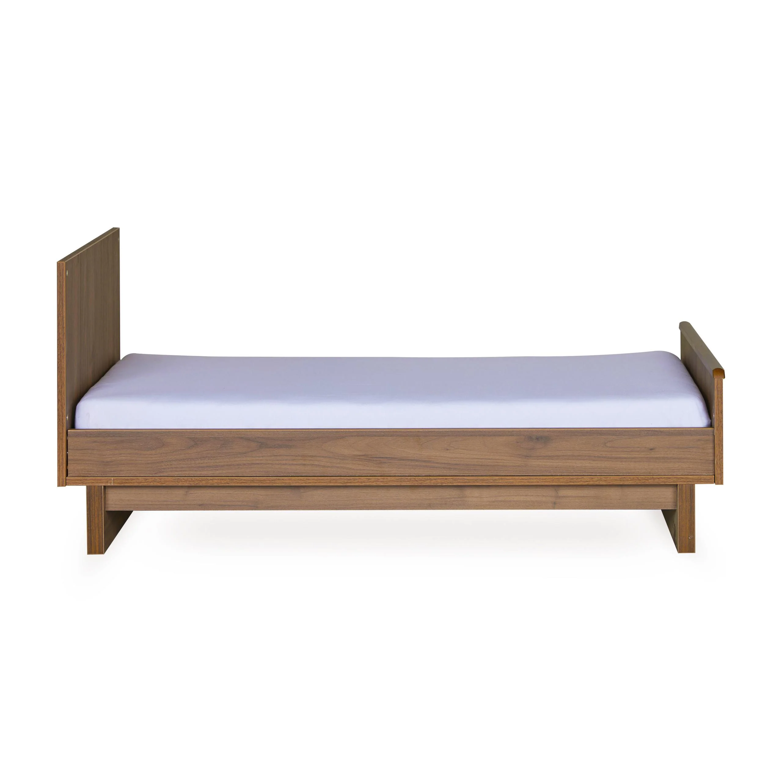 Kyo Convertible Wooden Height Adjustable Cot to Bed (Walnut) - Image 7