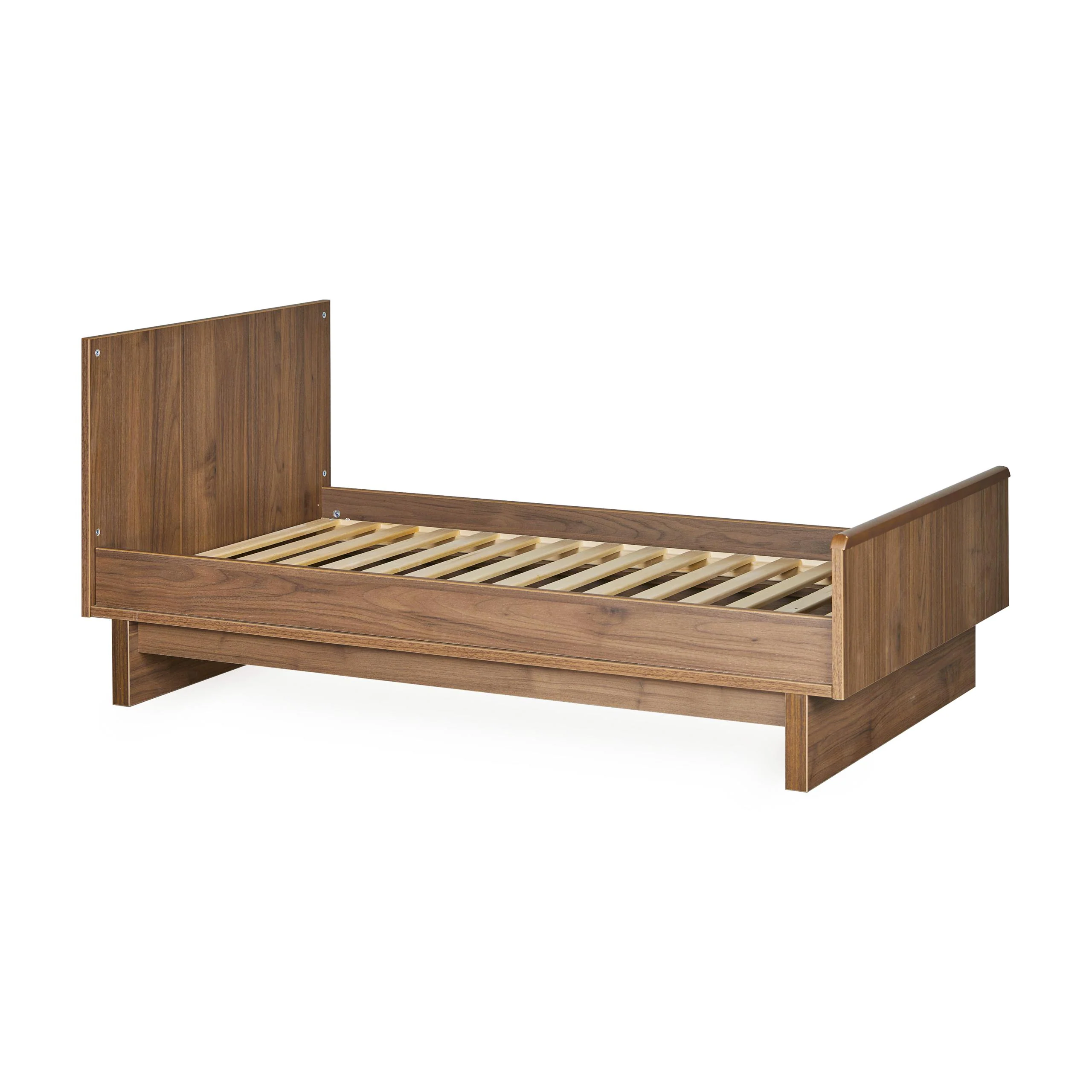 Kyo Convertible Wooden Height Adjustable Cot to Bed (Walnut) - Image 8