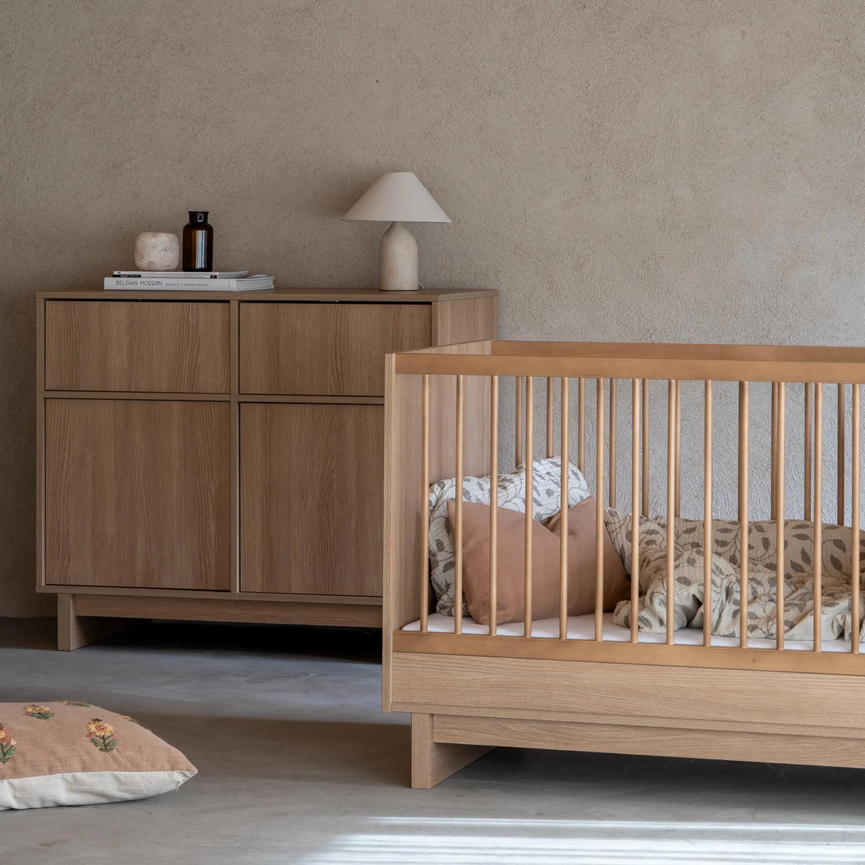 Kyo Wooden Baby Cot (Honey Ash) - Image 2