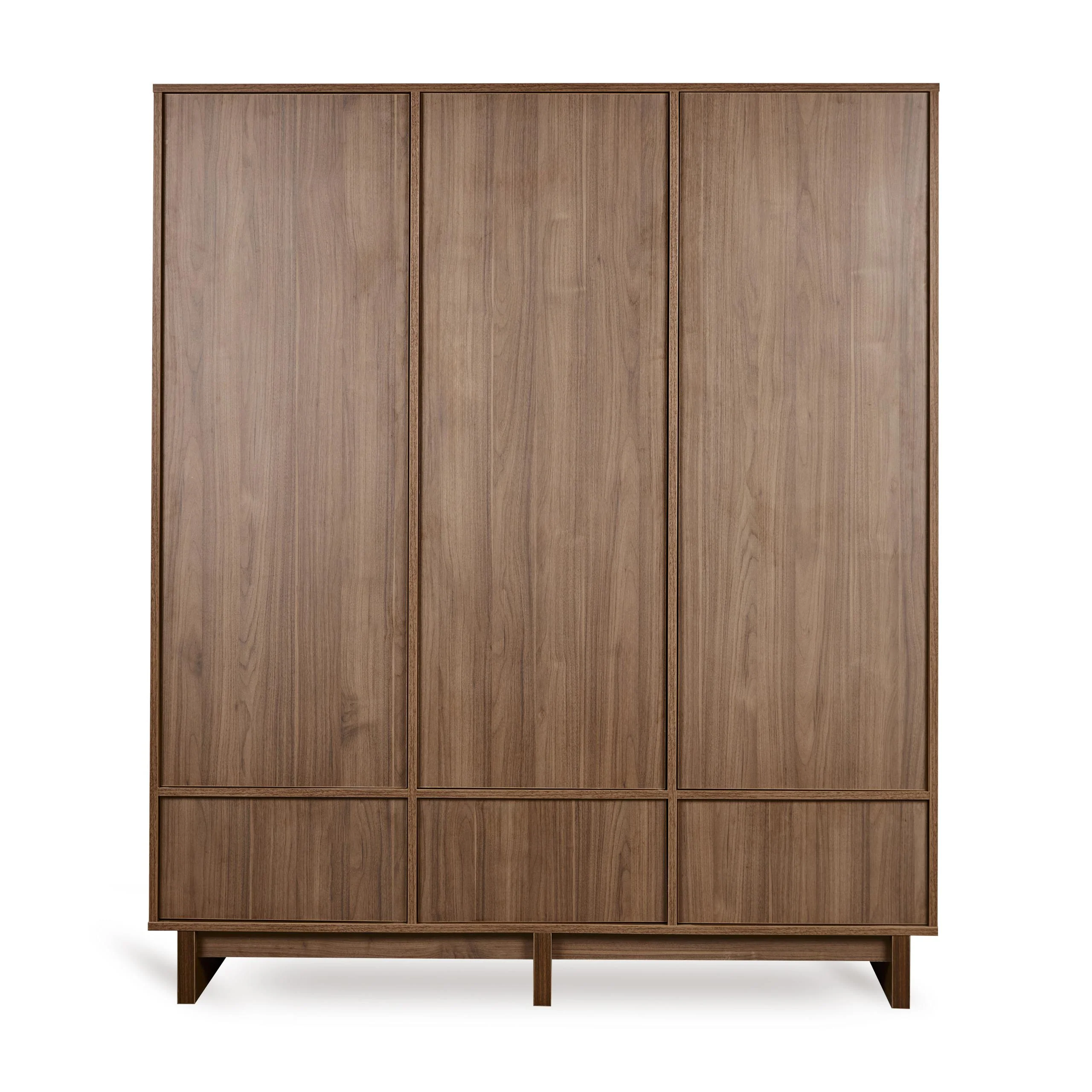 Kyo XL Wooden Wardrobe (Walnut) - Image 3